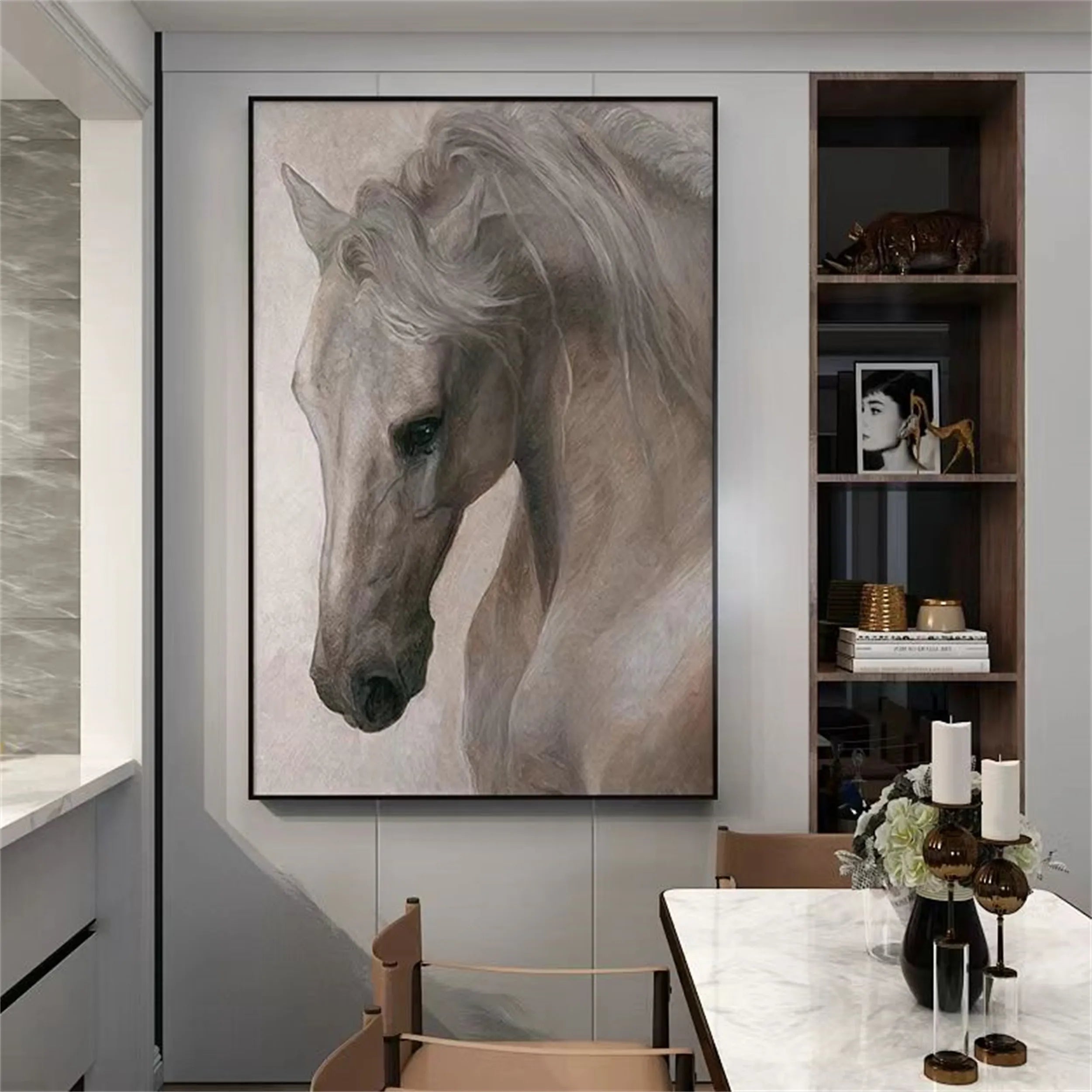 Animal Art Painting #AP022 - Handmade Canvas Wall Decor for Living Room, Bedroom & Office