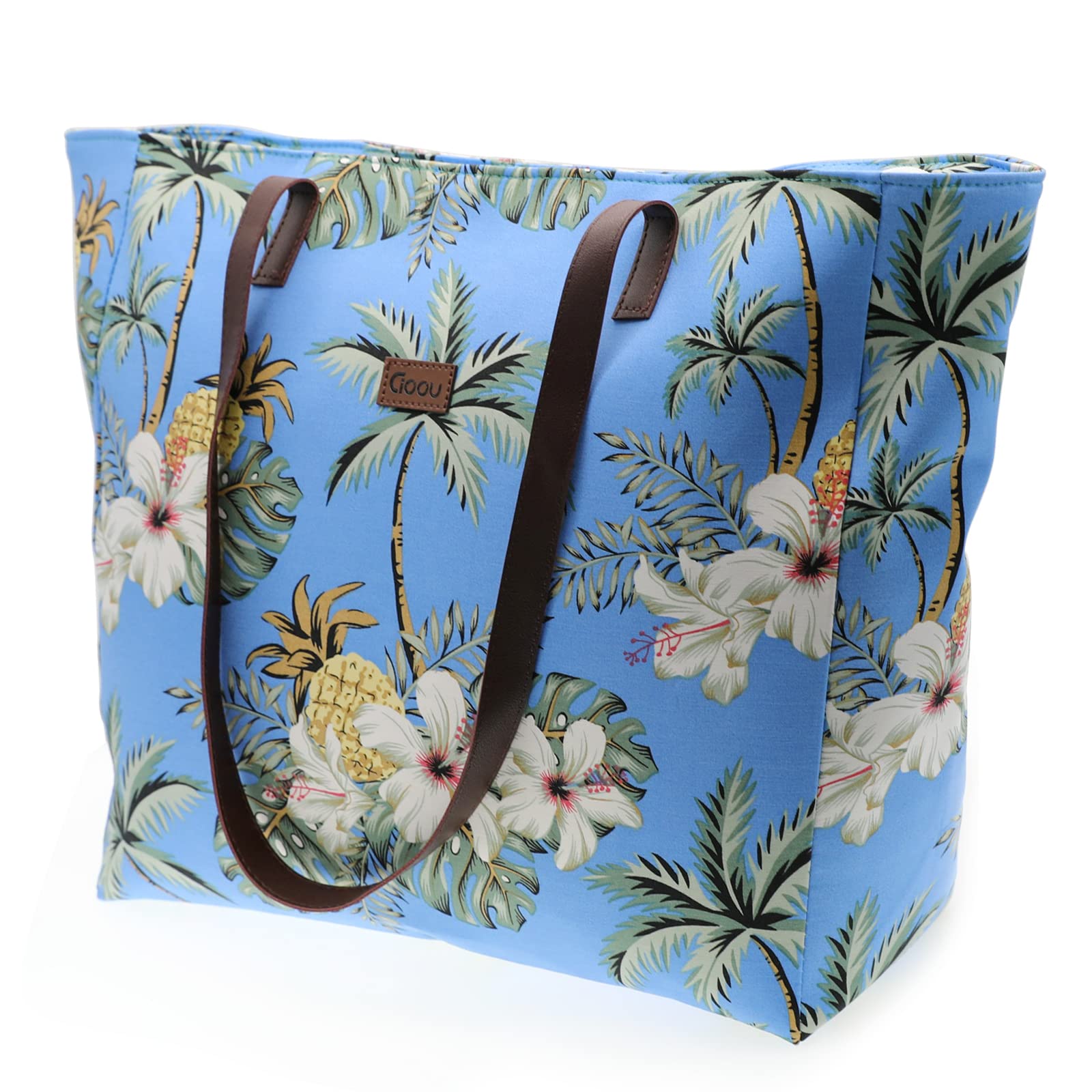 JNF Extra Large Canvas Beach Tote Bag for Women with Cotton Rope Handles - Perfect for Beach Trips, Picnics, and Shopping