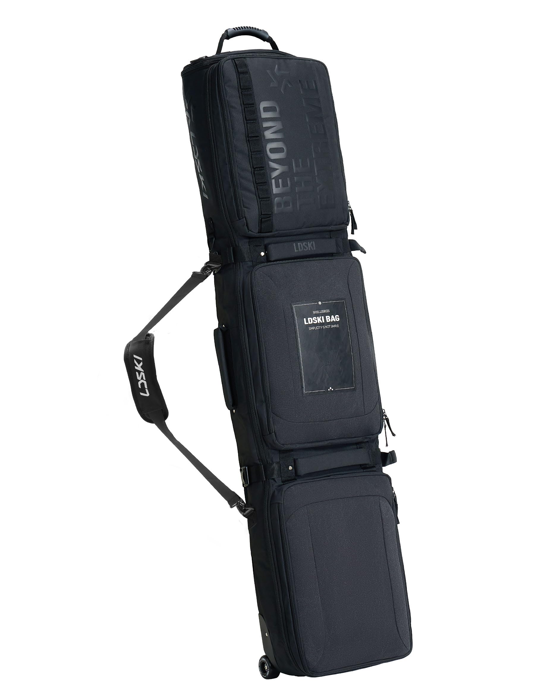 Waterproof Padded Snowboard & Ski Bag with Wheels - Expandable Adjustable Travel Ski Bag for Airplane, Perfect for Snowboarding Trips & Winter Sports Gear Storage