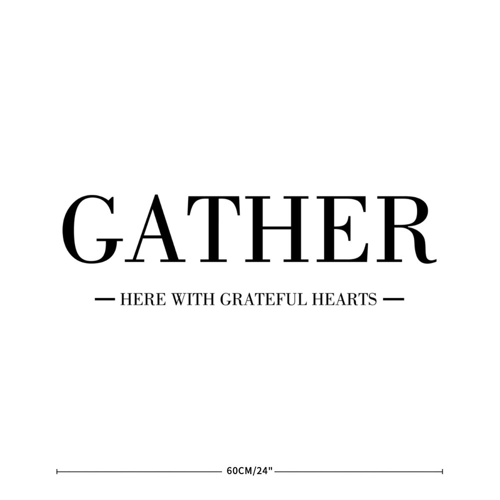 Grateful Hearts Wall Decal - Christian Bible Quotes for Church & Nursery Decor