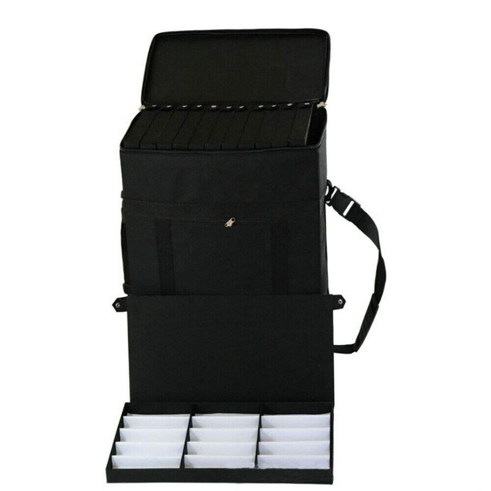 180-Slot Eyeglasses Organizer & Display Case - Travel Trolley Storage Box with Oxford Cloth Compartments | Eyewear Storage Solution for Retail Stores, Optical Shops & Travel Organization