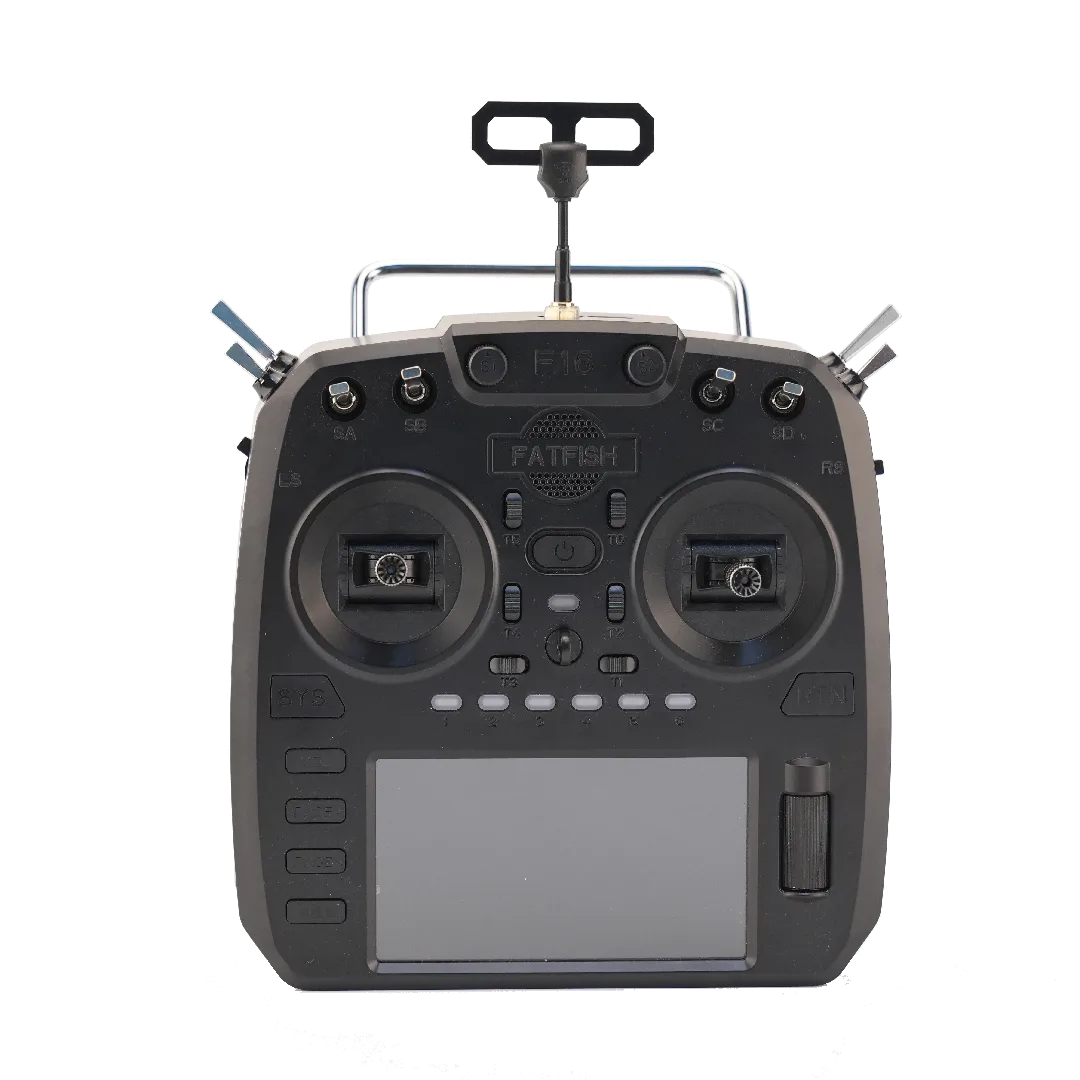 FATFISH F16 16CH Radio Controller with EdgeTX, Built-in ELRS Module & 4.3