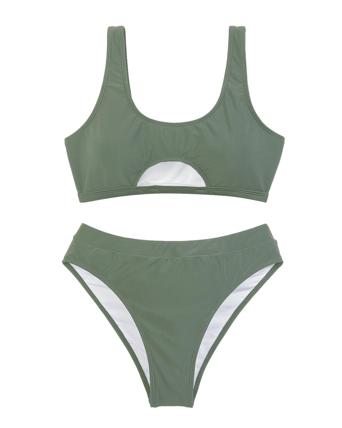 Sexy Two Piece Bikini Set for Women - Underboob Push Up Swimsuit with High Waisted Bottoms & Cheeky Coverage | Perfect for Beach Vacations, Pool Parties & Summer Getaways