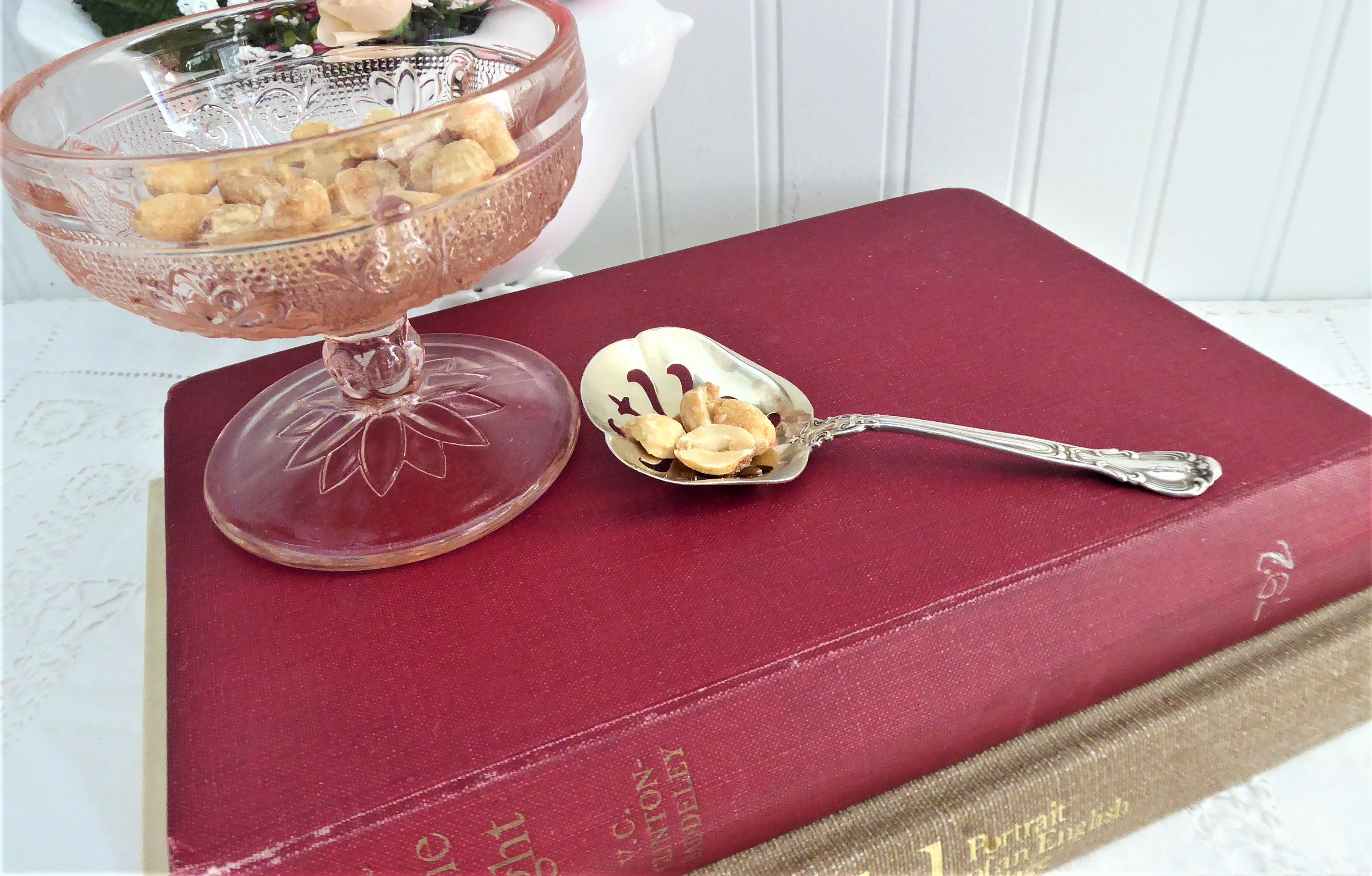 Gorham Chantilly Sterling Silver Bon Bon Spoon with Monogram Initial R - Elegant Nut Spoon for Afternoon Tea, Bridal Shower & Wedding Gifts