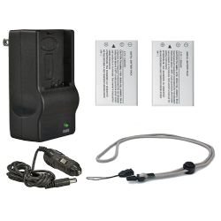 Nikon CoolPix P100 Replacement Batteries (2-Pack) with AC/DC Travel Charger & Krusell Multidapt Camera Neck Strap - Perfect for Travel Photography, Vlogging, and Outdoor Adventures