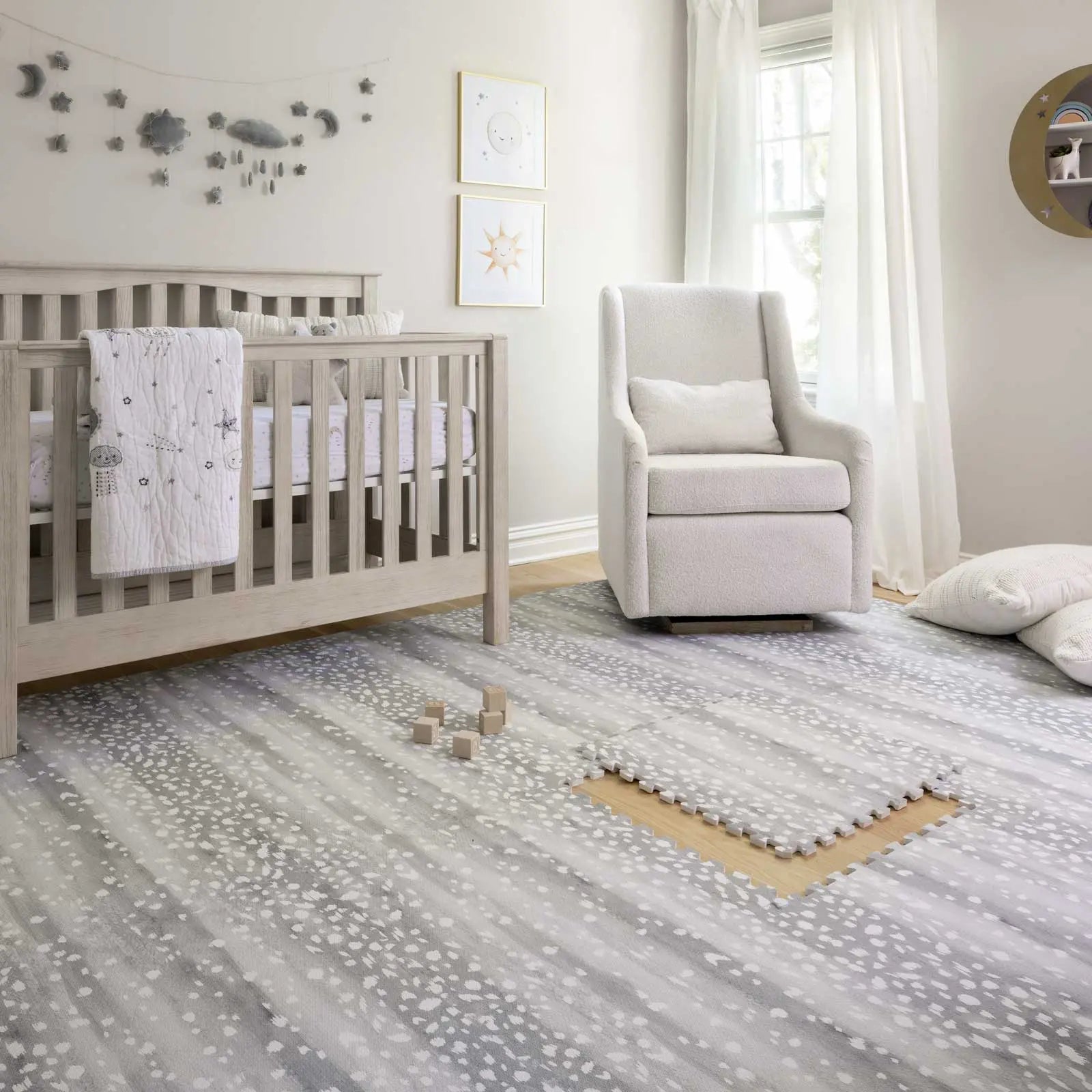 Little Nomad Play Mat | Non-Toxic Foam Baby Playmat for Crawling & Tummy Time | Soft & Safe Floor Mat for Nursery, Daycare & Home Play Area | Fawn Design