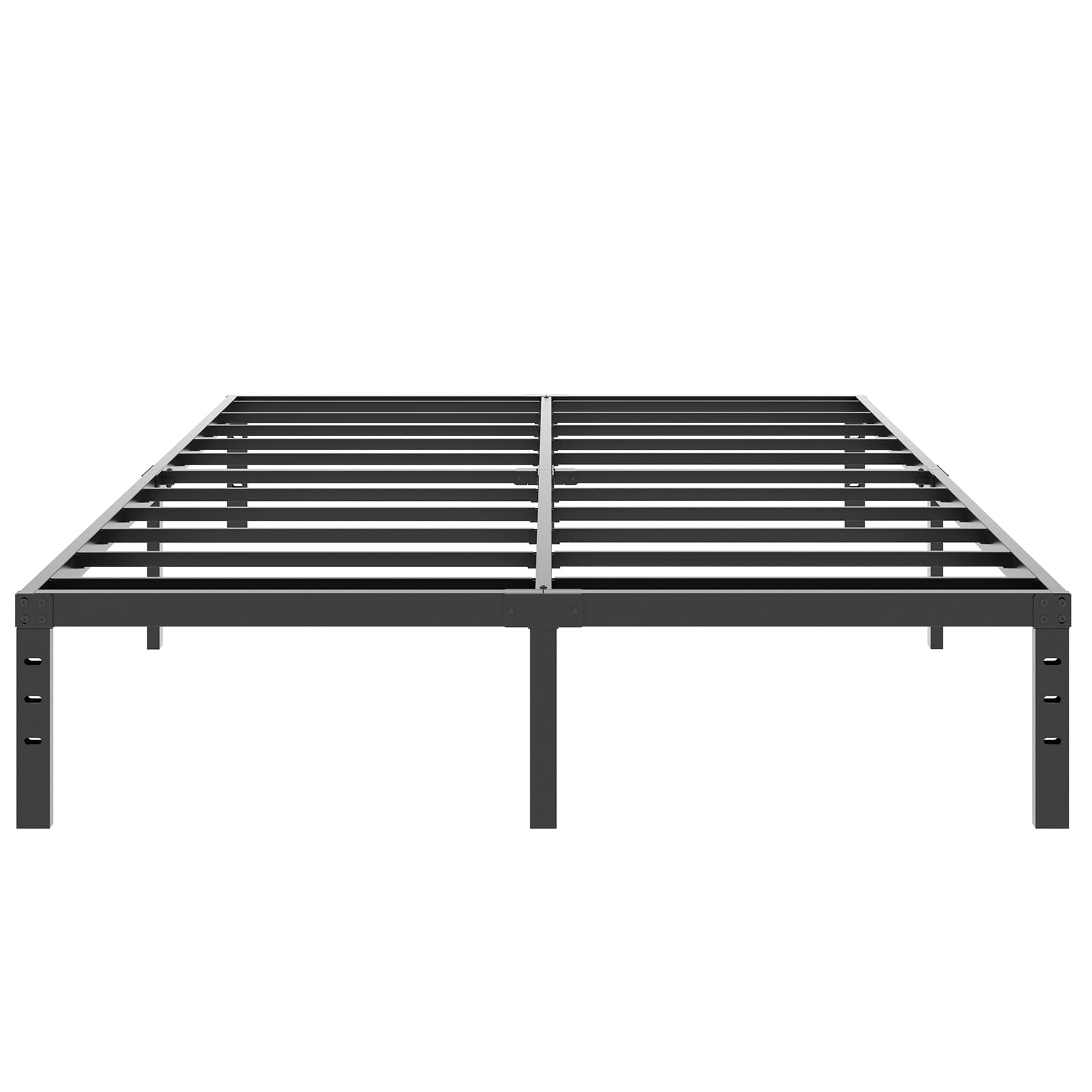 COMASACH 14 Inch Heavy Duty Queen Size Bed Frame - 3500 lbs Capacity, Sturdy Metal Slats Platform (No Box Spring Needed), Easy Assembly, Noise-Free & Non-Slip Design with Under Bed Storage - Perfect for Small Spaces, Guest Rooms & Modern Bedrooms