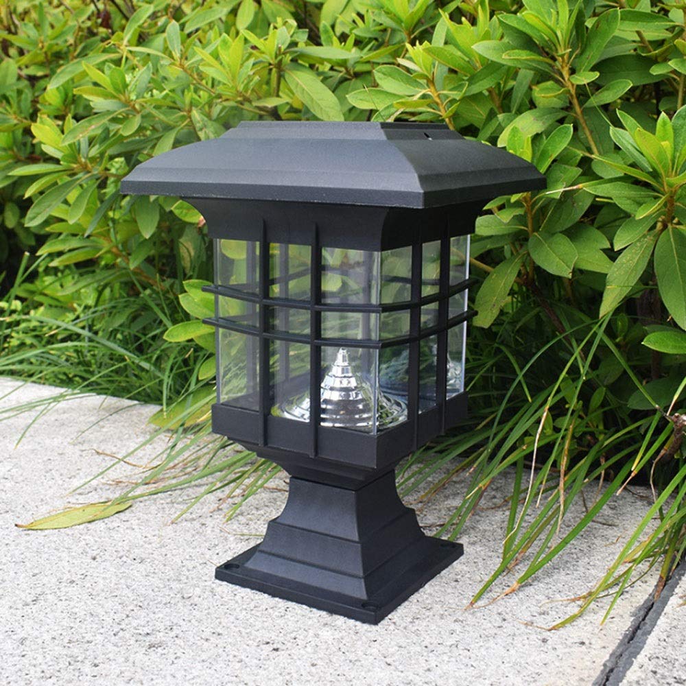 Solar Powered Outdoor Porch Pillar Lamp - Waterproof Patio Street Lantern, Table Light & Wall Light for Courtyard, Lawn, Garden Decoration | Perfect for Pathways, Driveways & Landscape Lighting