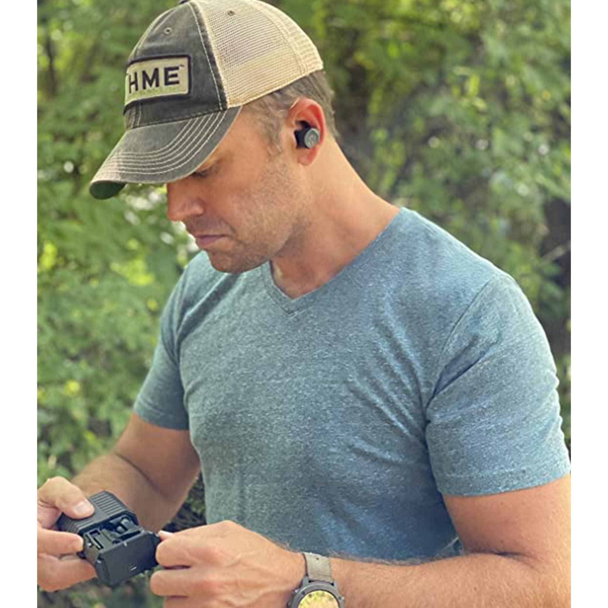 Walker's Silencer Rechargeable Wireless Earbuds - Noise Cancelling Bluetooth Headphones for Running, Gym, Work & Travel | Comfortable Secure Fit Earphones with Long Battery Life