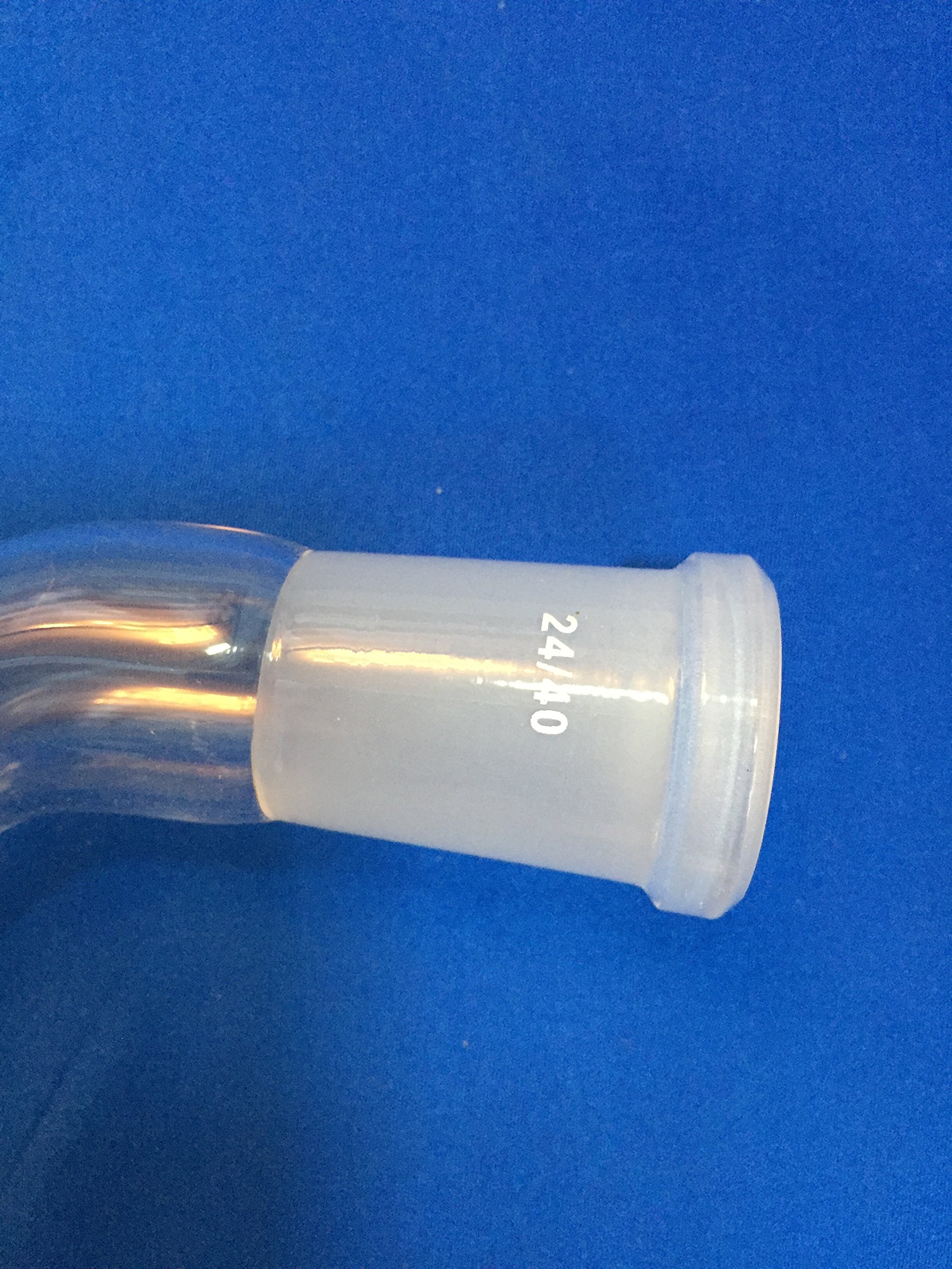24/40 Glass Vacuum Take-Off Adapter with 105° Bend Joint - High-Quality Vacuum Receiver Tube for Chemistry Lab Distillation & Extraction