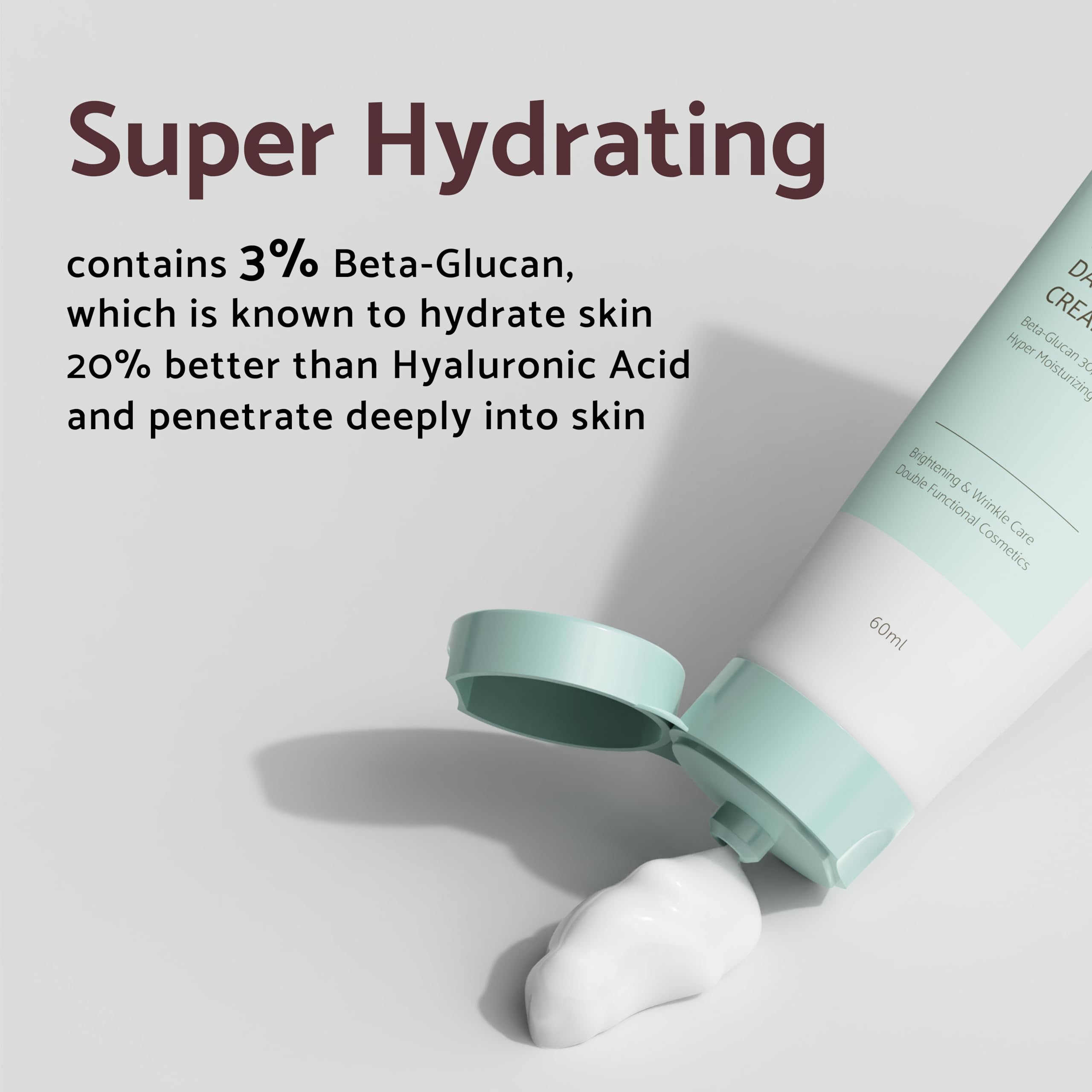 Volufiline & Beta-Glucan Anti-Aging Cream - 100% Pure Volufiline for Skin Firming + Beta-Glucan for Deep Hydration - Korean Skincare for Wrinkles, Collagen Boost & Lifting - Best for Mature, Dry & Sensitive Skin - Perfect for Night Routine & Daily Moisturizing