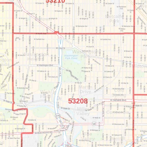 Milwaukee Wisconsin Zip Code Map - 36