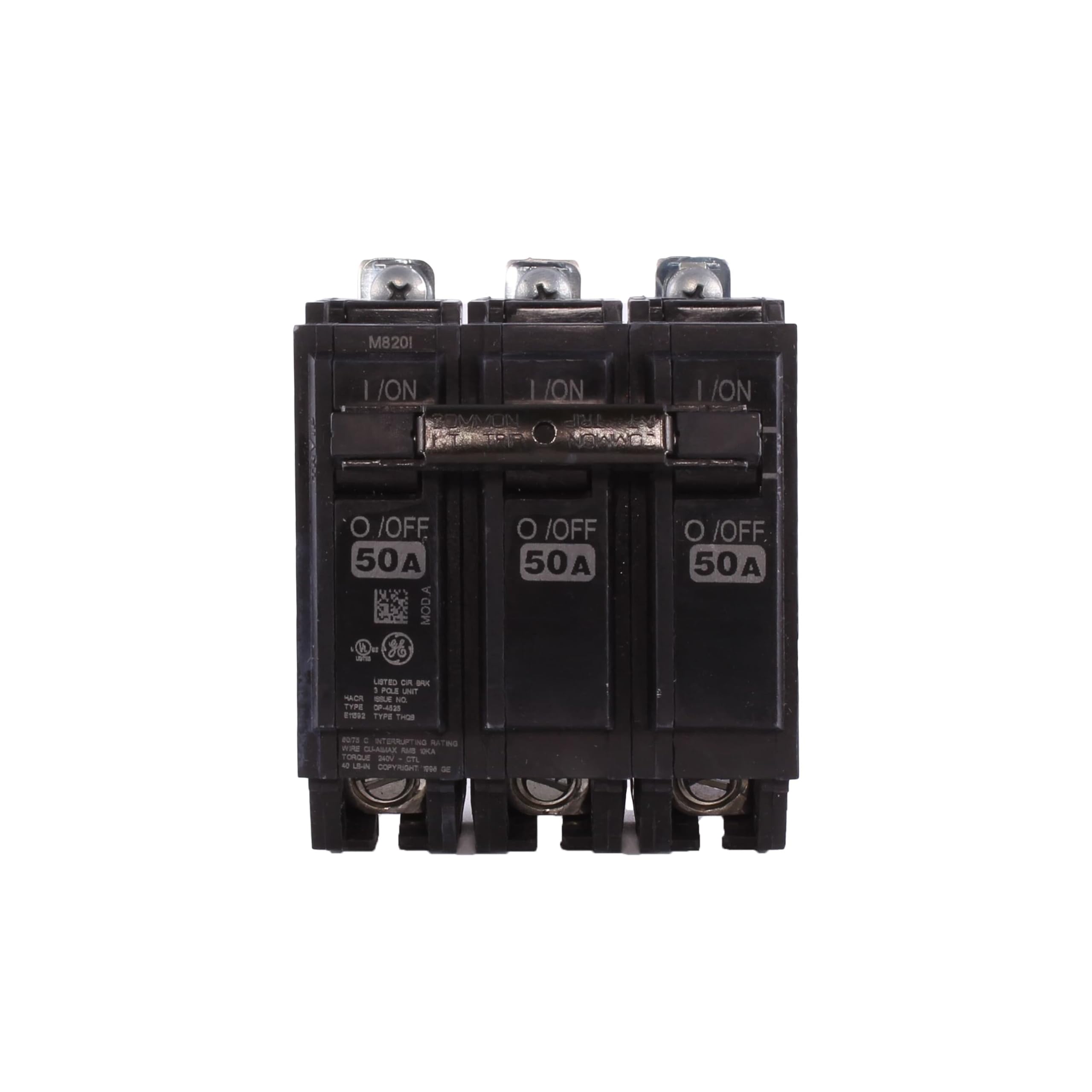 3P 50 Amp 240V Bolt-On Circuit Breaker - Heavy Duty Electrical Protection for Industrial Panels & Commercial Equipment