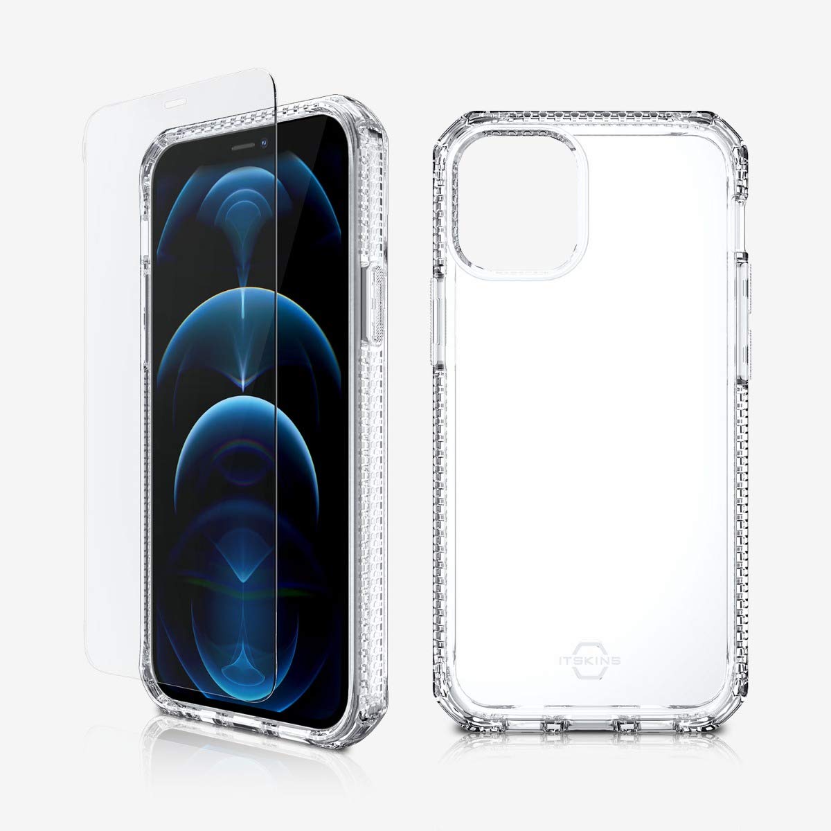 ITSKINS Spectrum 360 Clear Protective Case for iPhone 12 Pro Max - Slim Hybrid Shockproof Cover with Anti-Yellowing Technology | Military-Grade Protection | Perfect for Outdoor Activities, Work & Travel