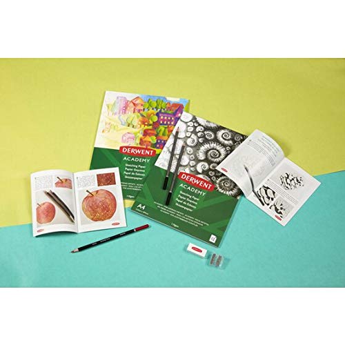 Derwent Academy Colouring Starter Set - 17-Piece Drawing & Coloring Kit with Sharpener & Eraser | Premium Quality Art Supplies for Beginners & Students | Perfect for Sketching, Shading & Adult Coloring Books
