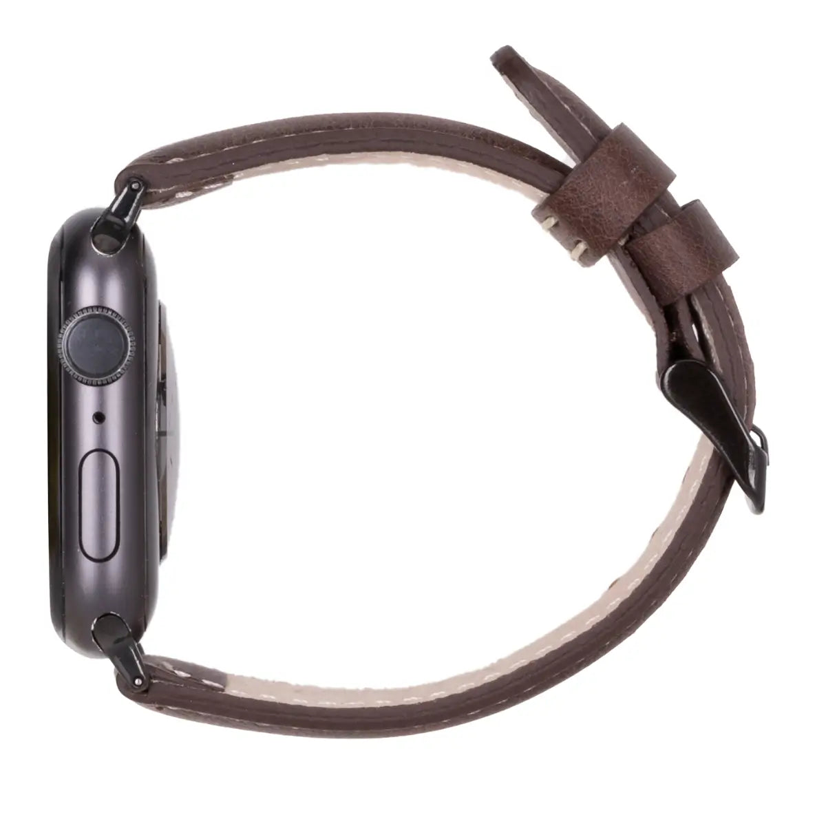 Premium Genuine Brown Leather Apple Watch Band - Classic & Durable Strap for Apple Watch Series 9/8/7/6/SE - Perfect for Business, Casual & Everyday Wear
