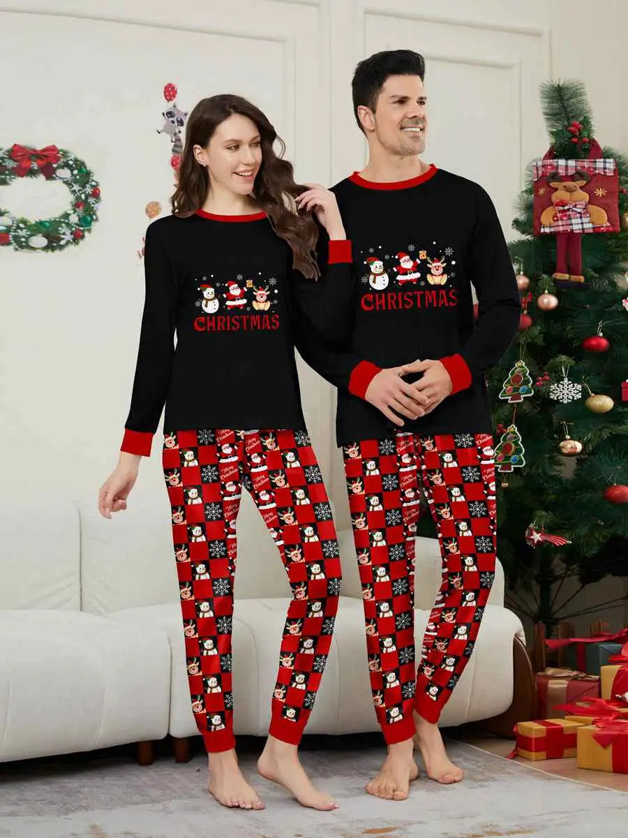 Christmas Matching Family Pajamas Set - Santa Claus, Snowman & Reindeer Holiday Pjs for Family Photos, Christmas Morning & Cozy Winter Nights