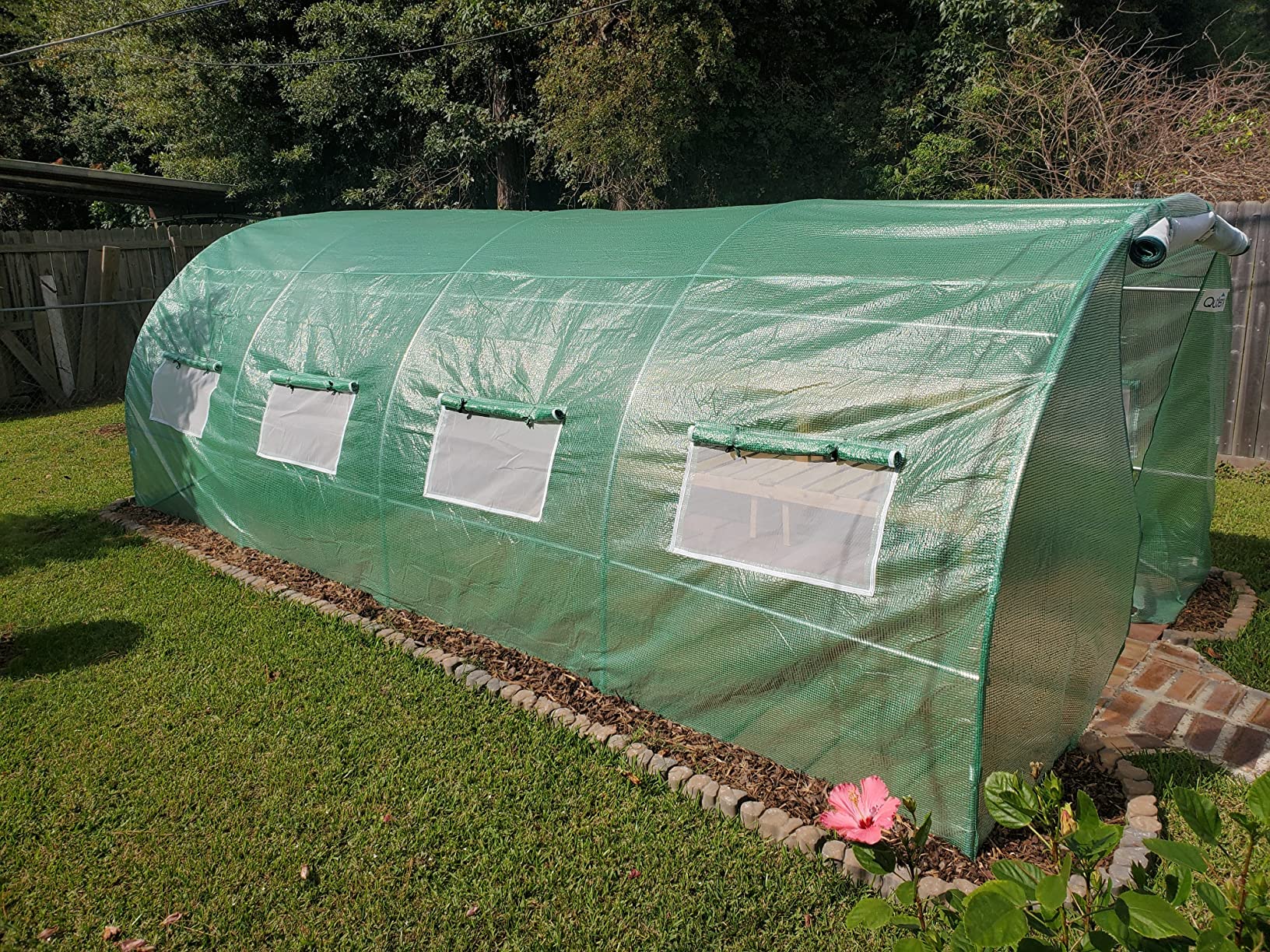 20' x 10' x 7' Walk-in Steel Greenhouse Kit with Plant Shelves - Durable Outdoor Garden Greenhouse for Patio, Backyard & Gardening Enthusiasts - Perfect for Growing Vegetables, Flowers & Herbs Year-Round