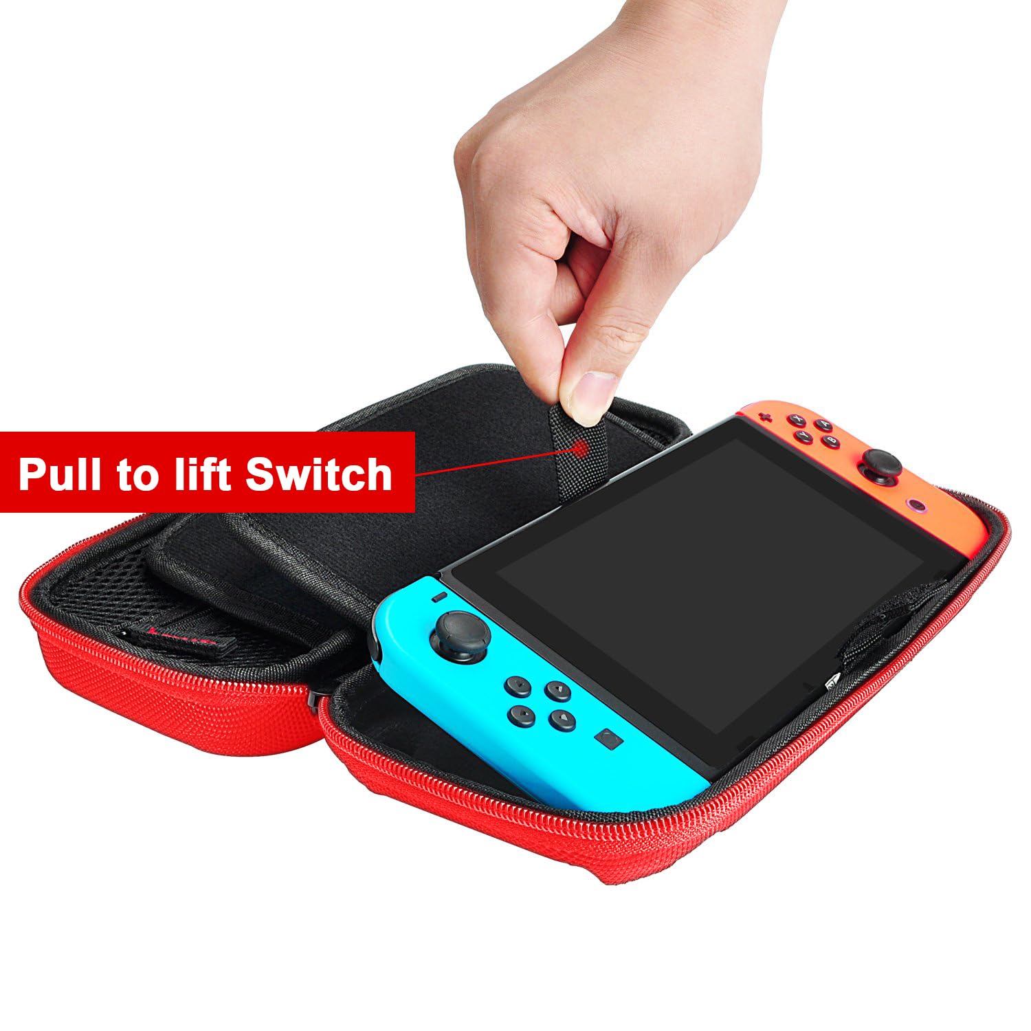 Premium Nintendo Switch Carrying Case for Switch & Switch OLED - Hard Shell Travel Case with 20 Game Cartridge Slots, Protective Pouch for Console & Accessories - Perfect for Gaming On-The-Go, Travel & Storage