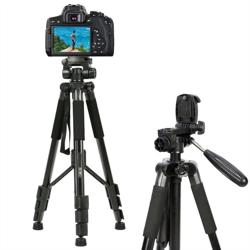 RajoNN Q222 Portable Camera Tripod - Professional Lightweight Travel Tripod Stand for DSLR, Smartphone & Projector | Perfect for Vlogging, Photography & Outdoor Shooting