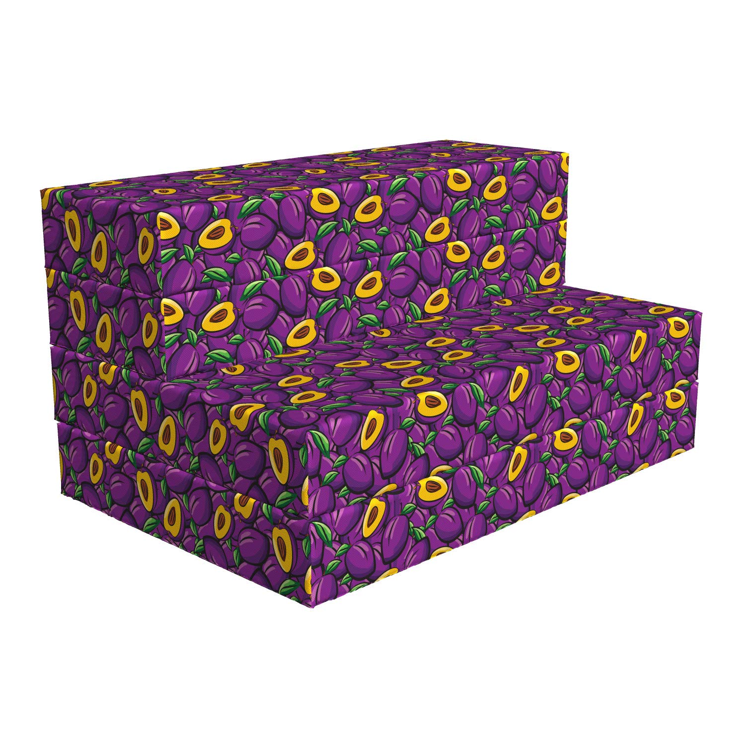 Ambesonne Fruit Print Foldable Mattress - Fresh Delicious Fruits Design, 74.8