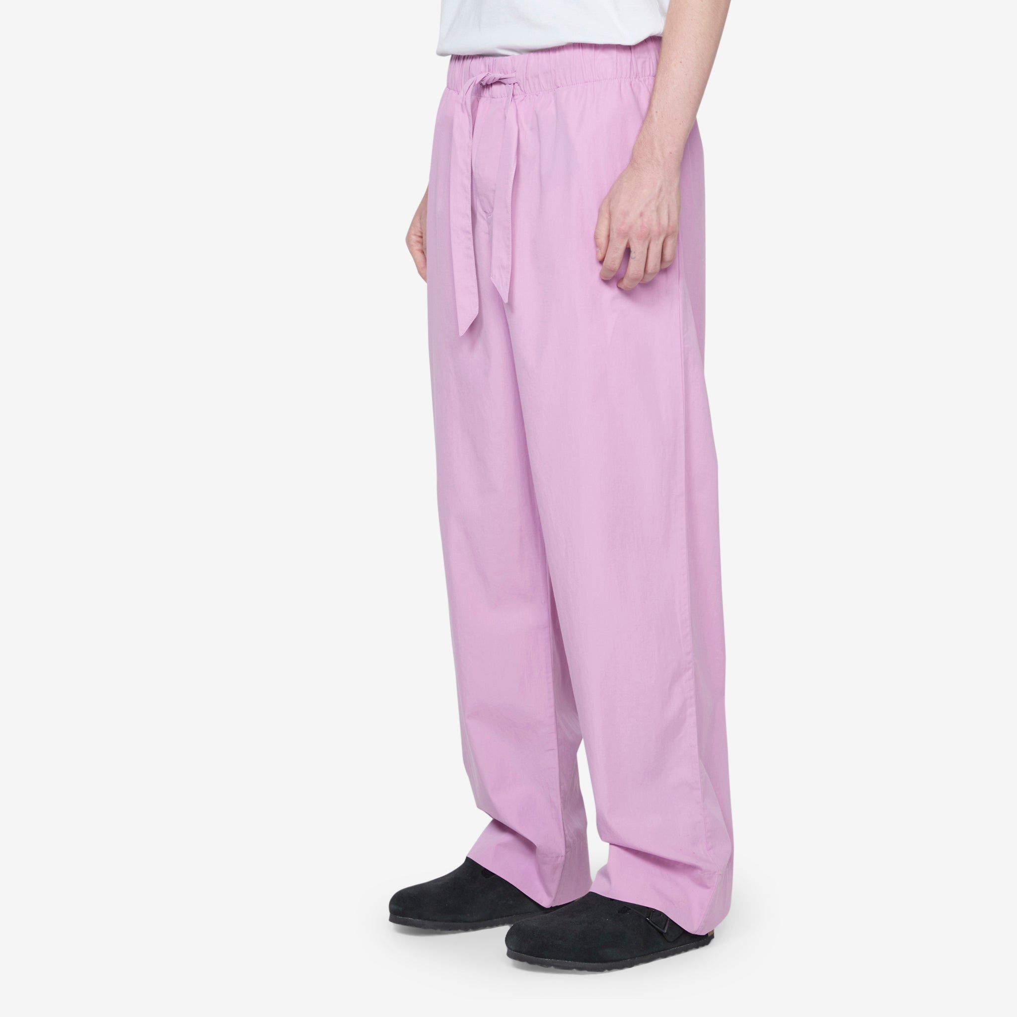 Soft Cotton Poplin Pajama Pants for Women - Purple & Pink Striped - Comfortable Sleepwear for Lounge & Bedtime