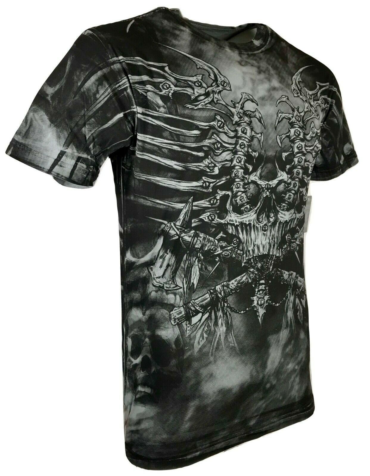 Xtreme Couture by Affliction Men's Graphic T-Shirt with Iron Bones & Skulls Design | Streetwear Fashion for Casual Wear & Gym Outfits