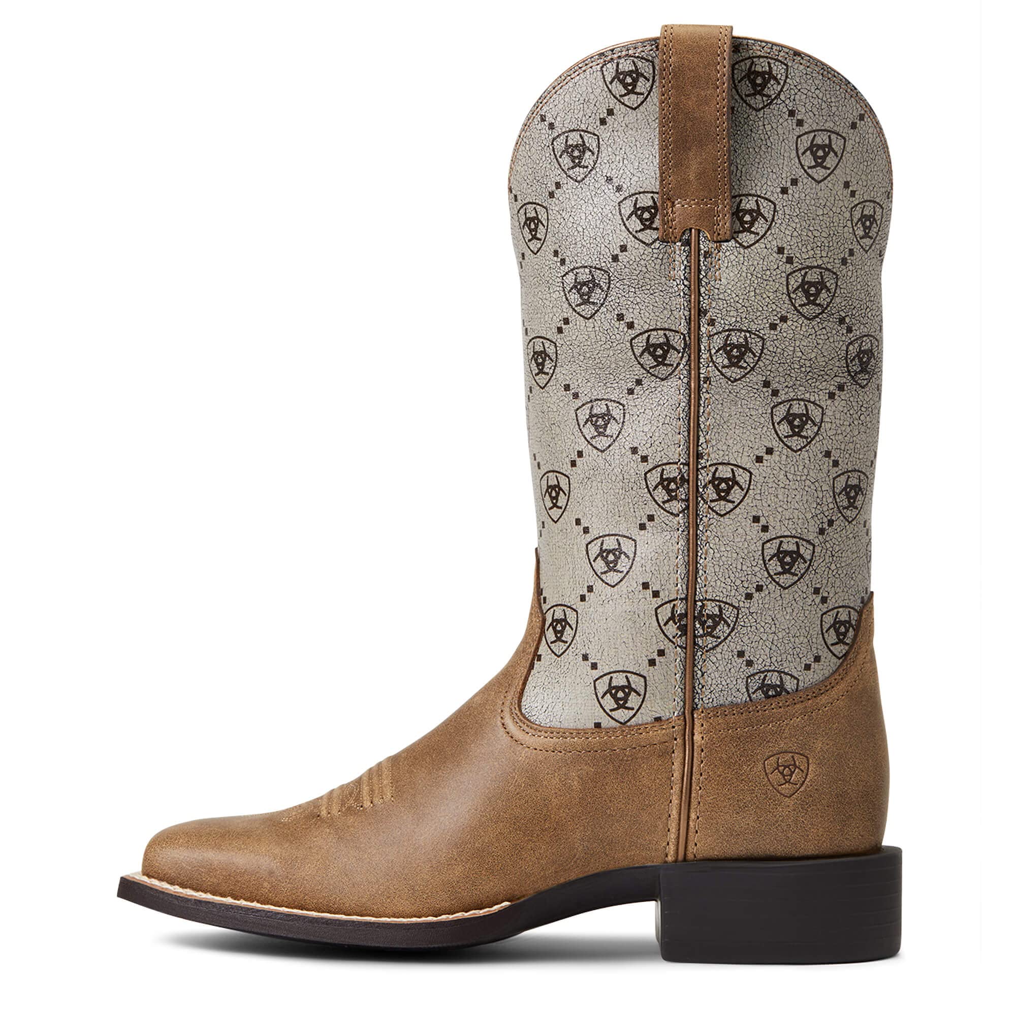 Ariat Women's Round Up Wide Square Toe Western Boots - Comfortable Cowgirl Boots for Riding, Country Dancing & Everyday Wear