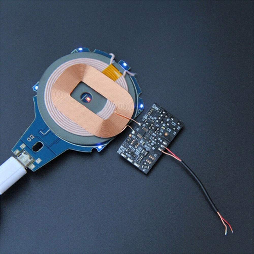 Acxico 2Pcs Universal Qi Wireless Charger Receiver Module PCBA Board Coil - DIY Wireless Charging Kit for Phones, Cars, Home & Office Use