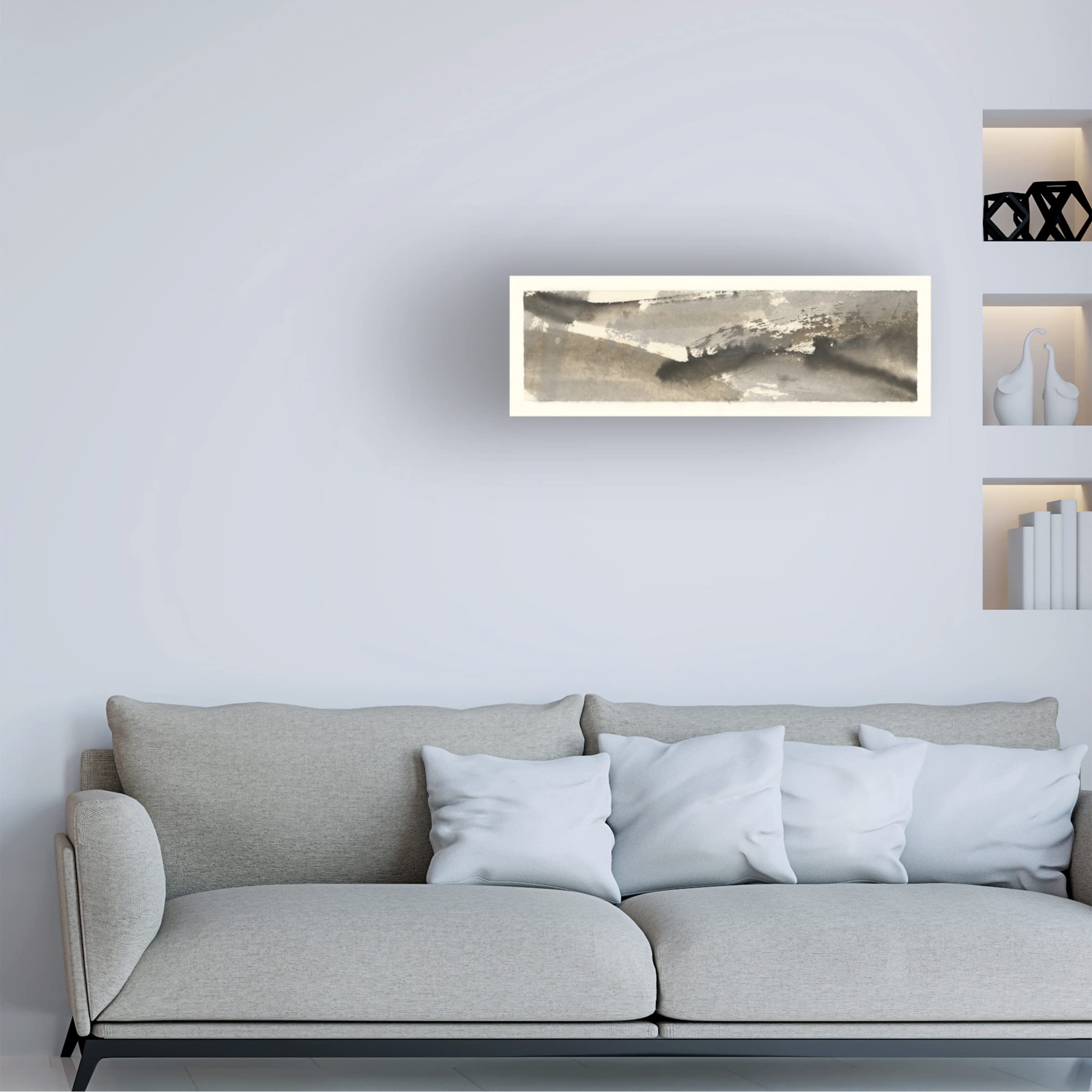 Trademark Fine Art 'Brushscape II' Canvas Art by Chris Paschke - Modern Abstract Wall Decor for Living Room, Bedroom & Office - Perfect for Home & Office Decoration