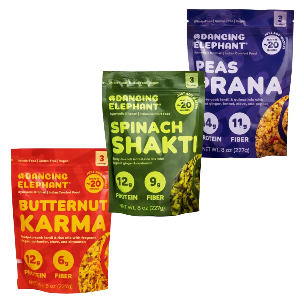 Organic Yellow Moong Dal & Basmati Rice Kitchari Mix - Ayurvedic Cleansing Meal with Mung Beans & Lentils | Gluten-Free, Plant-Based Family Dinner | Perfect for Detox, Digestion & Healthy Lifestyle