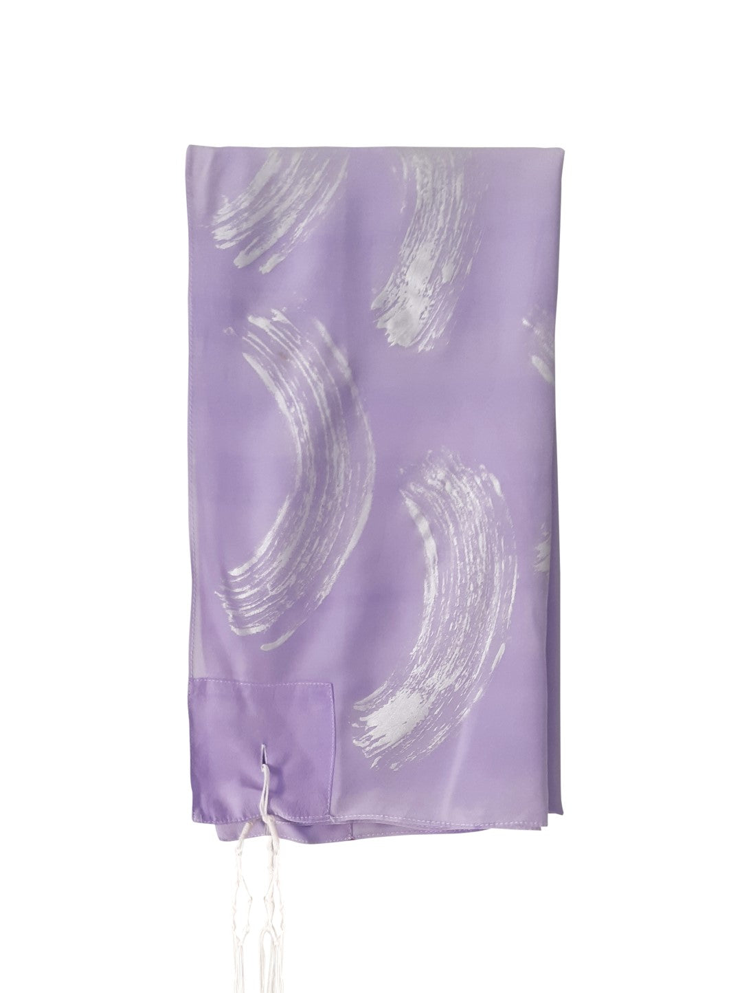 Lilac Waves Silk Tallit for Women & Girls – Elegant Feminine Prayer Shawl for Bat Mitzvah, Synagogue & Jewish Ceremonies