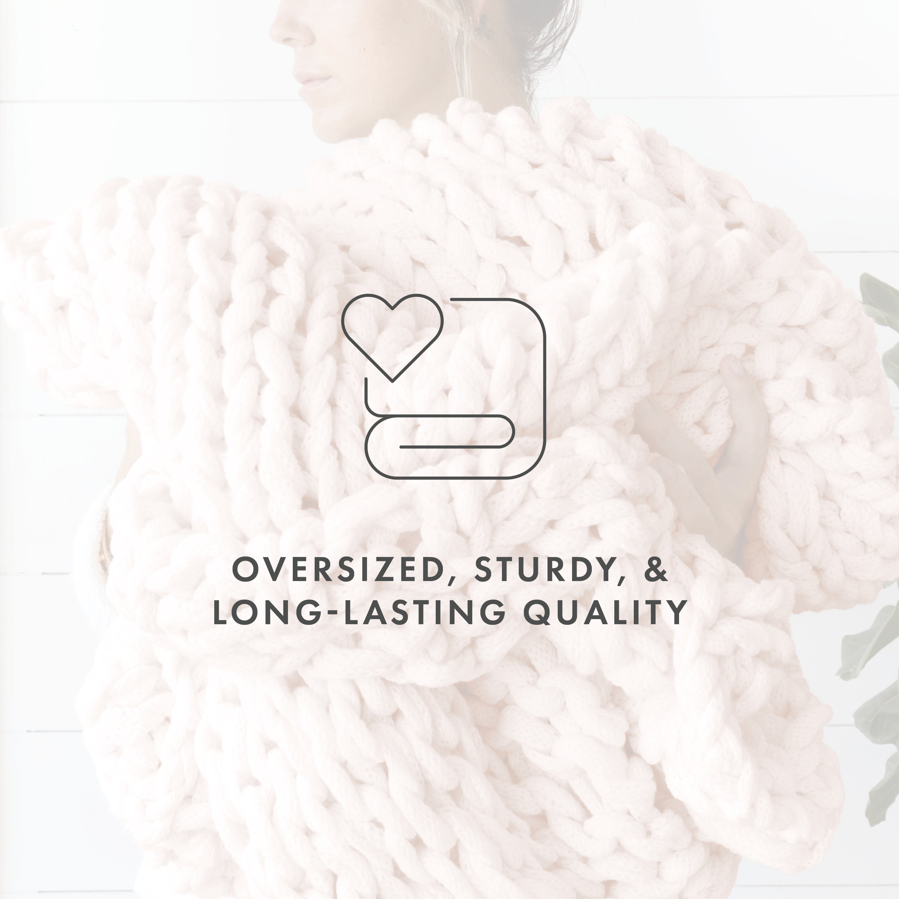Cozy Chunky Knit Blanket - Soft Handmade Throw for Couch, Bed & Nursery - Perfect Gift for Christmas, Housewarming & Baby Showers - Free Gift Included
