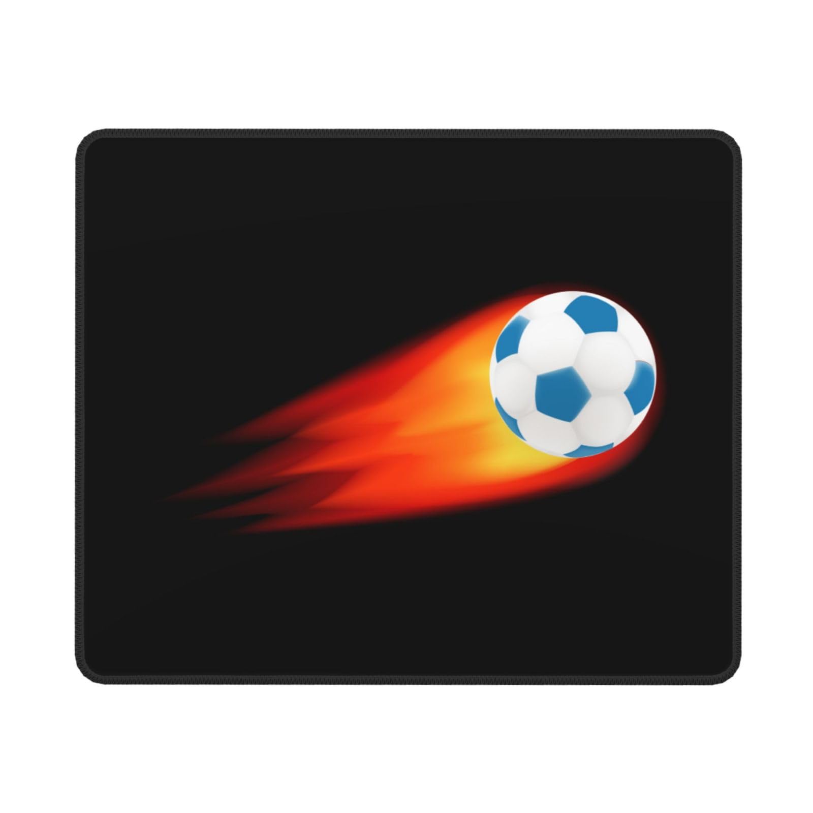 Flaming Football Mouse Pad - Waterproof, Non-Slip Rubber Base Gaming Mousepad for PC & Laptop (10x12 Inch) - Perfect for Office Work & Esports Gaming