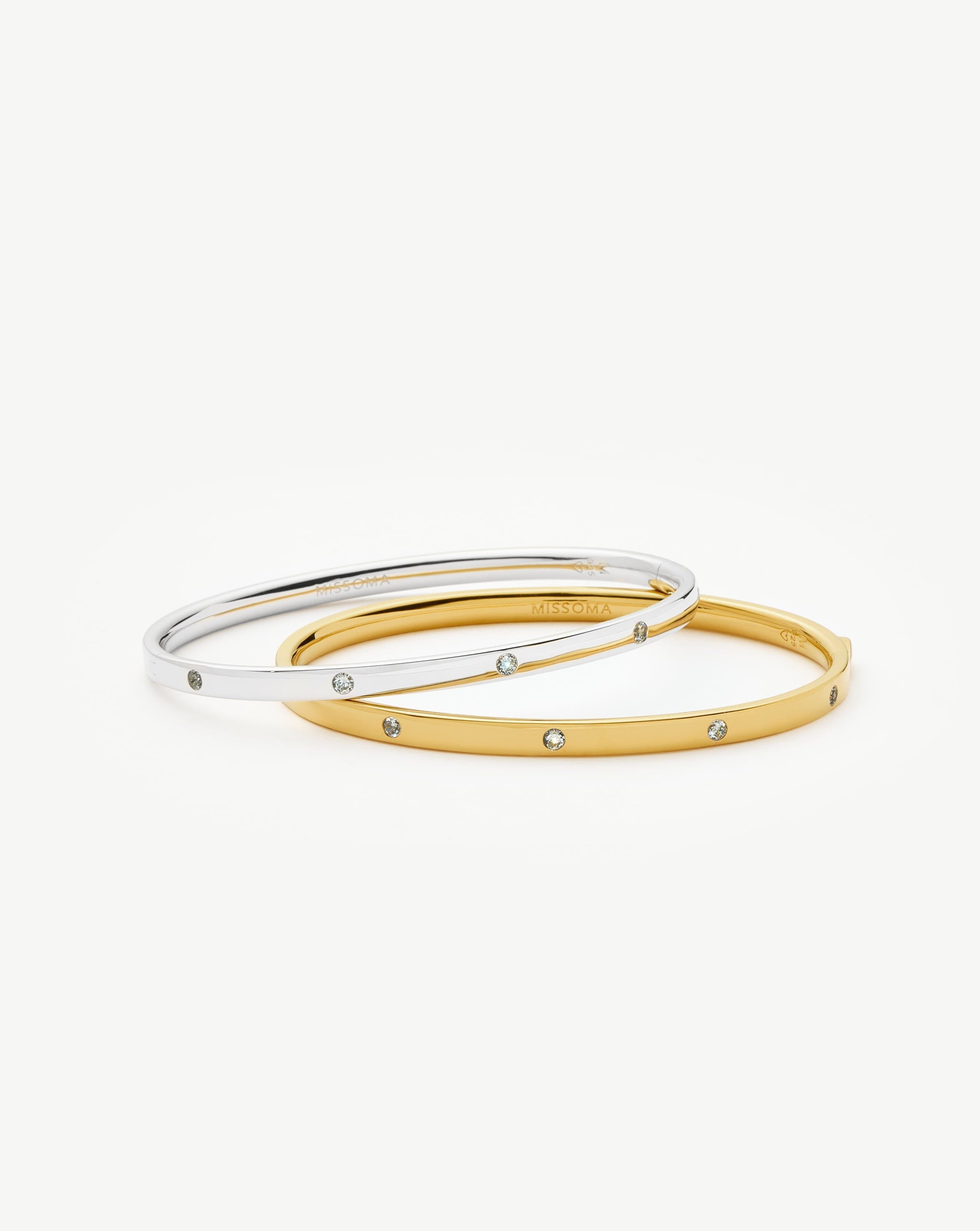 Interstellar Hinged Bangle Bracelet - 18k Gold Vermeil & Cubic Zirconia Jewelry for Women - Perfect for Weddings, Parties & Everyday Elegance