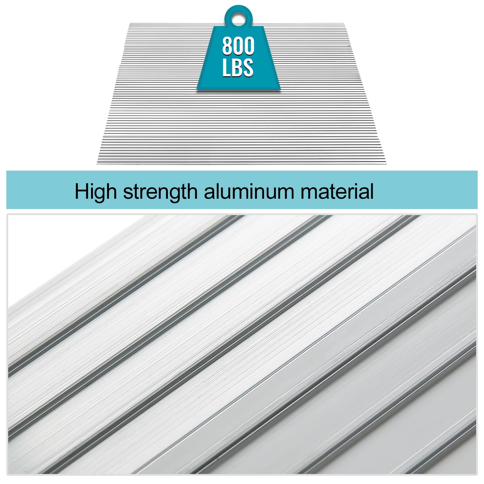 Threshold Ramp Aluminum Door Entry Ramp 800Lbs Load Capacity - Adjustable Wheelchair Ramp for Strollers, Scooters & Power Chairs - 6 Inch Heavy Duty Access Ramp for Home, Business & Outdoor Use