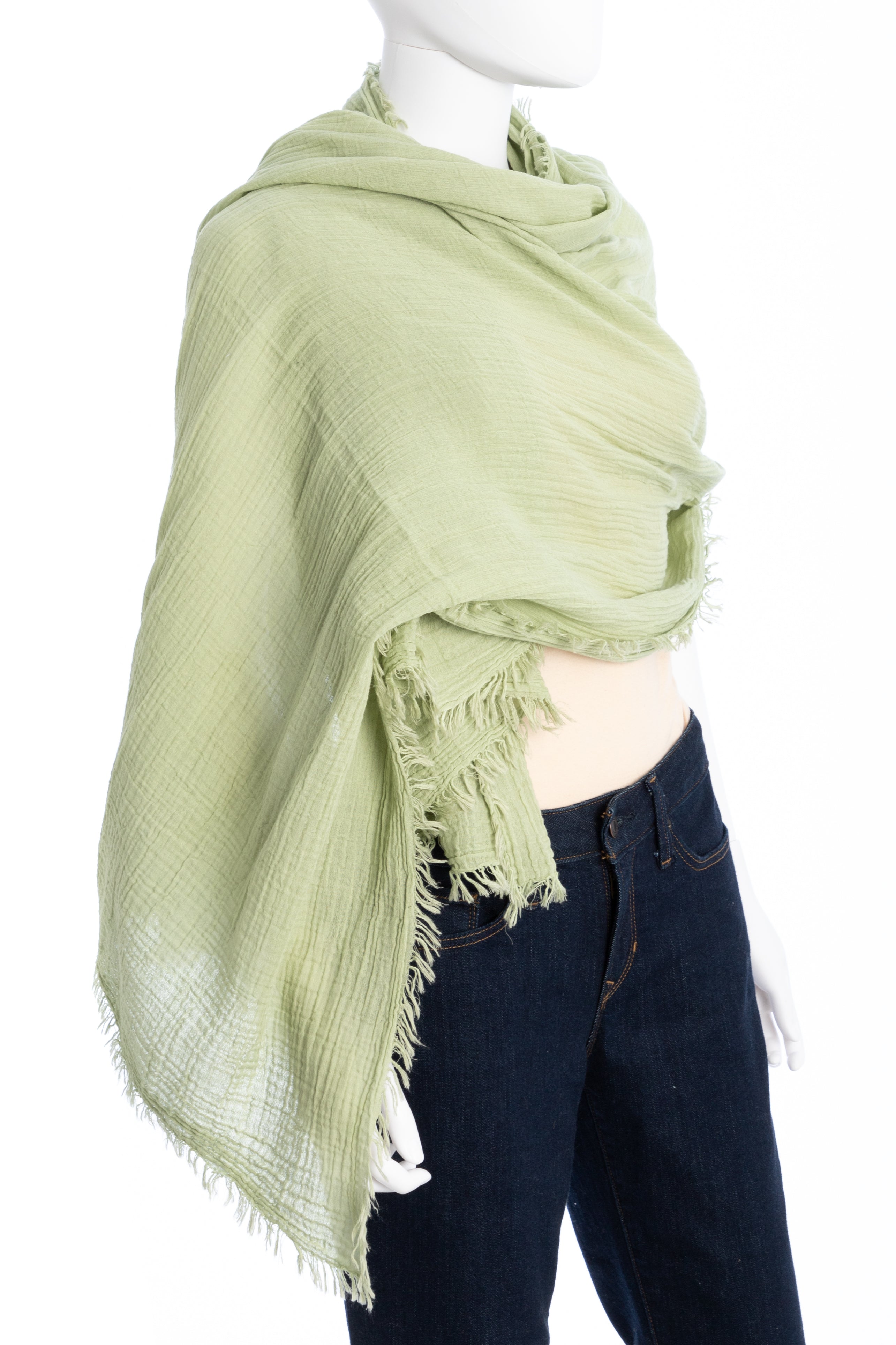 Premium Solid Cotton Fringed Scarf - Soft & Lightweight Winter Shawl for Women - Perfect for Cold Weather, Office Wear & Outdoor Activities