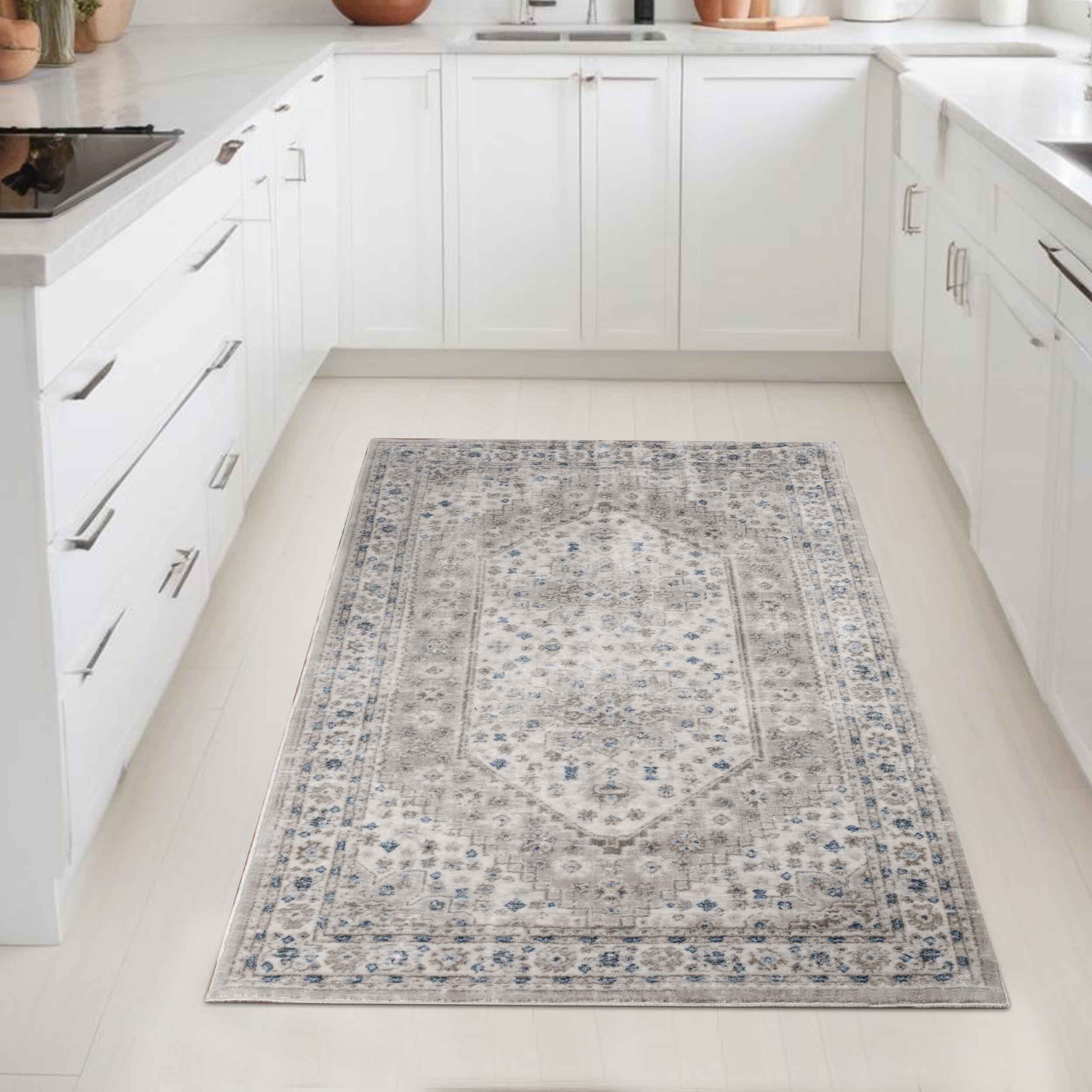 Layland Classic Medallion Traditional Indoor Area Rug or Runner - Non-Slip Living Room Carpet for Bedroom, Dining Room & Hallway Decor