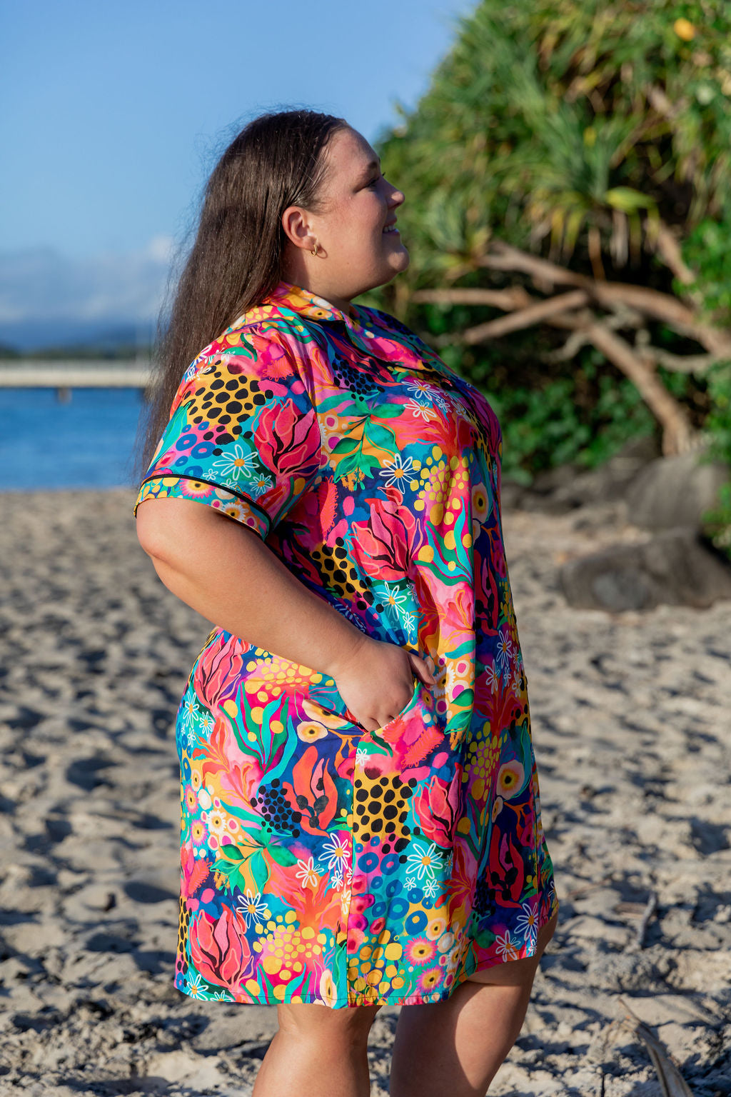 Kasey Rainbow Matilda Sundown Nightie - Soft & Comfortable Sleepwear for Women - Perfect for Relaxing at Home or Cozy Evenings
