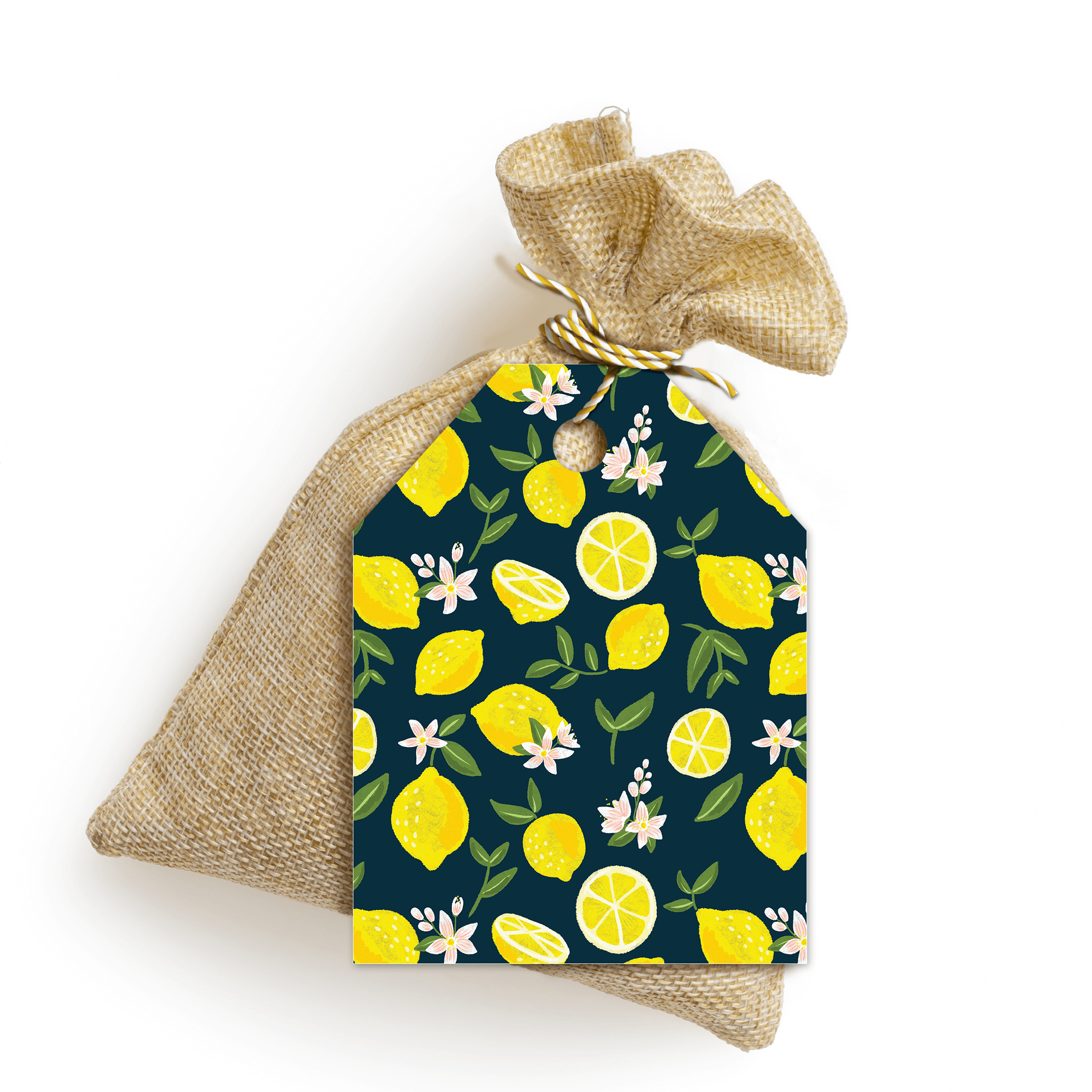 Lemon-Themed Gift Tags - 50 Pack for Party Favors, Wedding Decorations & DIY Crafts - Adorable Citrus Fruit Design