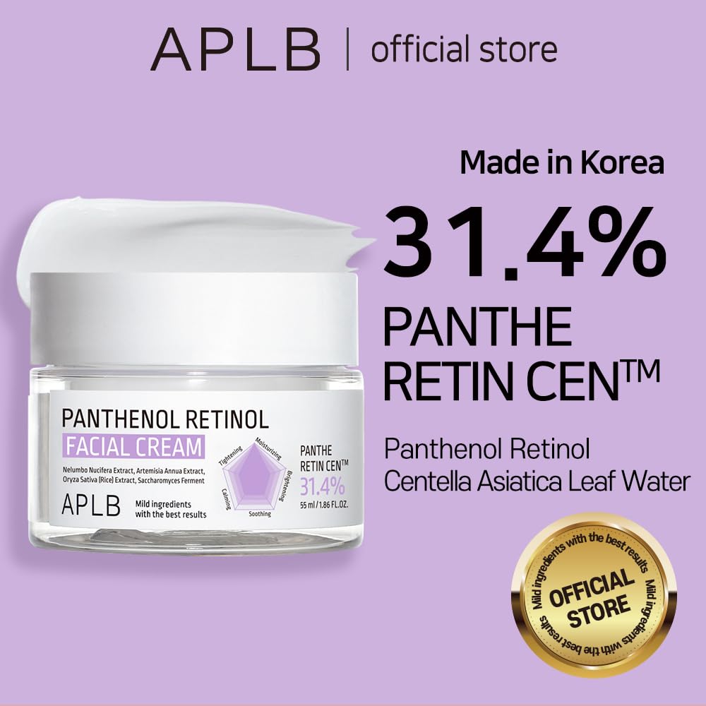 APLB Panthenol Retinol Facial Cream | 31.4% PANTHE RETIN CEN™ - Korean Skincare for Deep Hydration, Elasticity & Wrinkle Care | Sensitive Skin Treatment to Improve Texture & Revitalize | Perfect for Night Routine & Anti-Aging Skincare Regimen