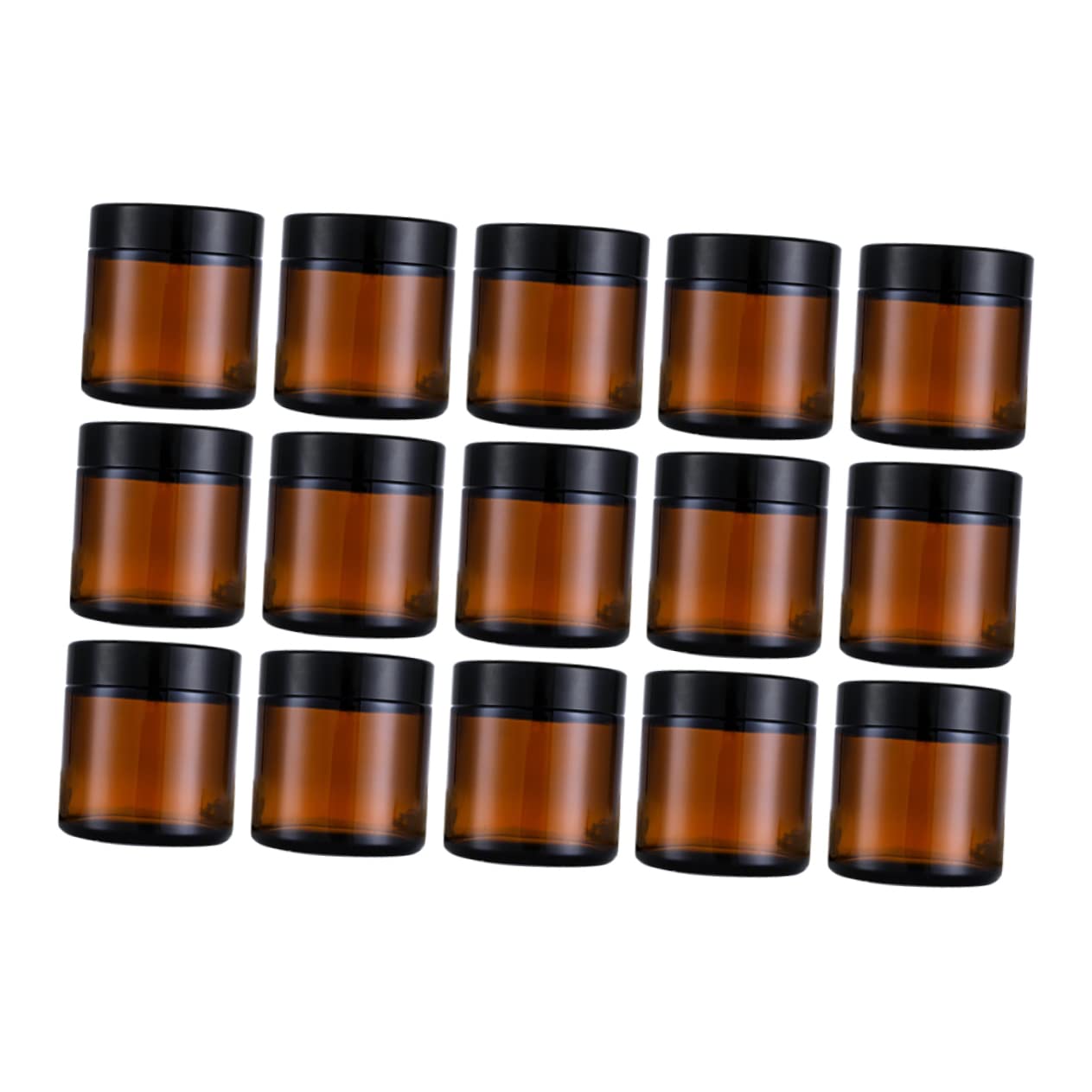 FRCOLOR 15pcs Refillable Travel Size Cream Containers & Lotion Bottles - Leakproof Cosmetic Jars with Lids for Shampoo, Skincare, Makeup - Perfect for Air Travel, Gym, Vacation & Daily Use