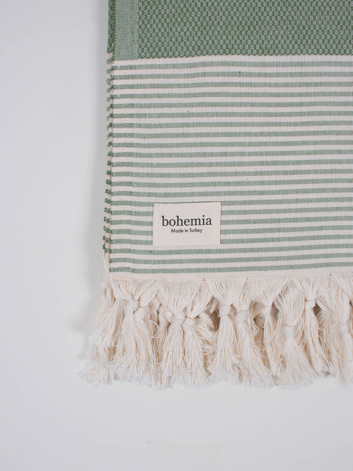 Premium Amalfi Hammam Towel - 100% Organic Cotton, Olive Green - Perfect for Spa, Beach, Yoga & Home Decor