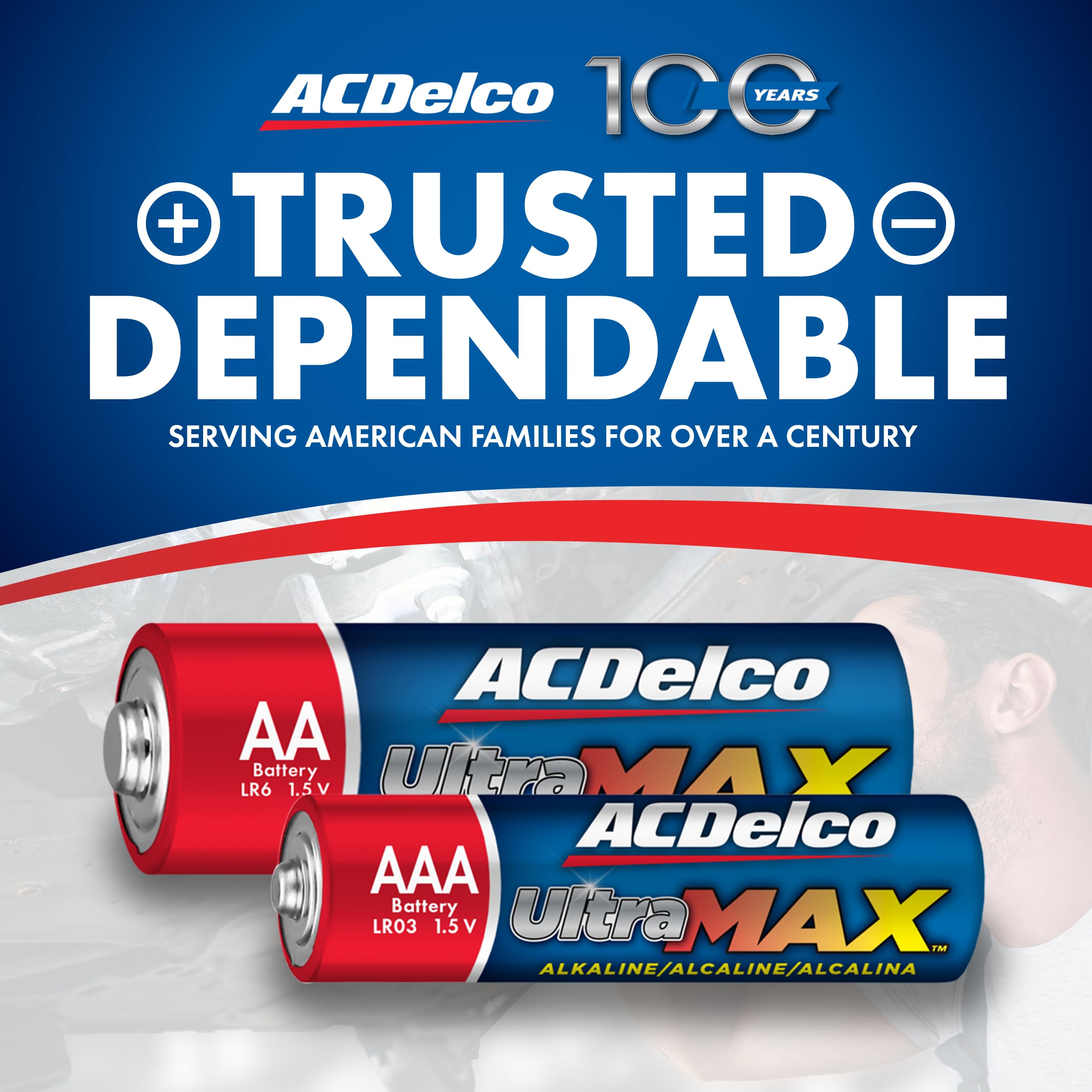 ACDelco UltraMAX AA and AAA Alkaline Batteries (40-Count Combo Pack - 20 Each) with 10-Year Shelf Life & Reclosable Packaging - Ideal for Toys, Flashlights, Remote Controls, and Electronic Devices