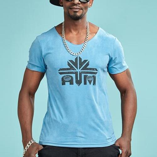 Aim Print Suede Low Neckline T-Shirts for Women - Soft & Stylish Casual Tees for Everyday Wear, Outings & Layering