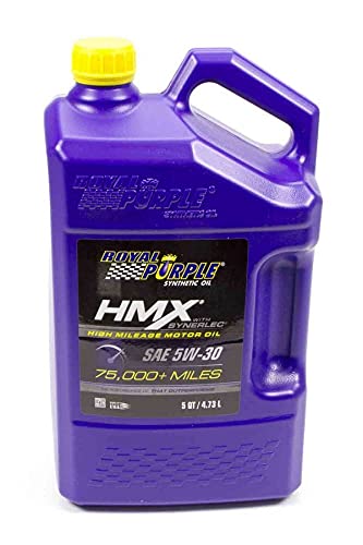Royal Purple HMX SAE 5W-30 High Mileage Synthetic Motor Oil - 5 Quart (3-Pack) | Premium Engine Protection for Older Vehicles | Ideal for High Mileage Cars, Trucks & SUVs