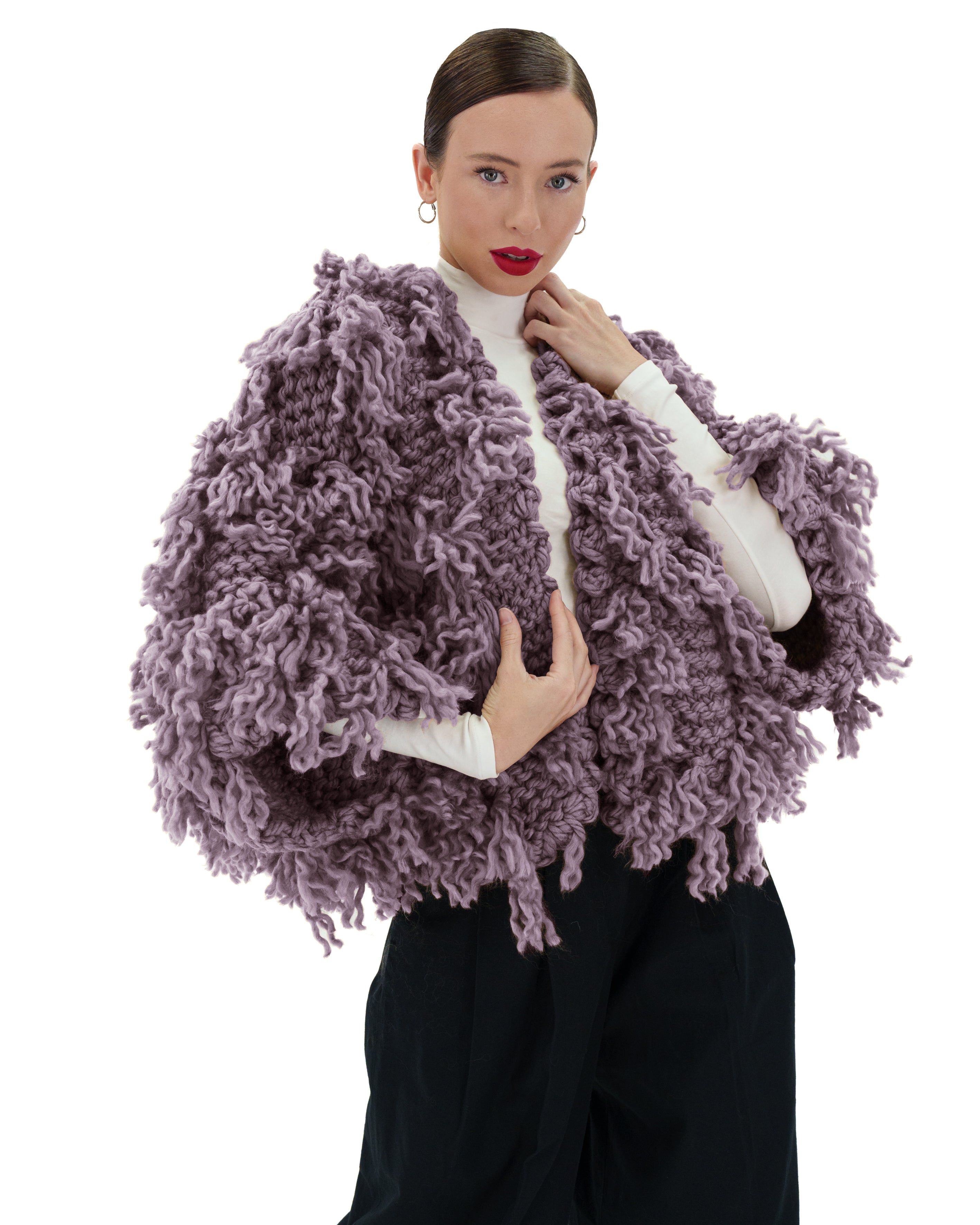 Women's Soft Fur-Like Cardigan - Cozy Winter Knit Sweater for Casual Wear, Office & Lounge
