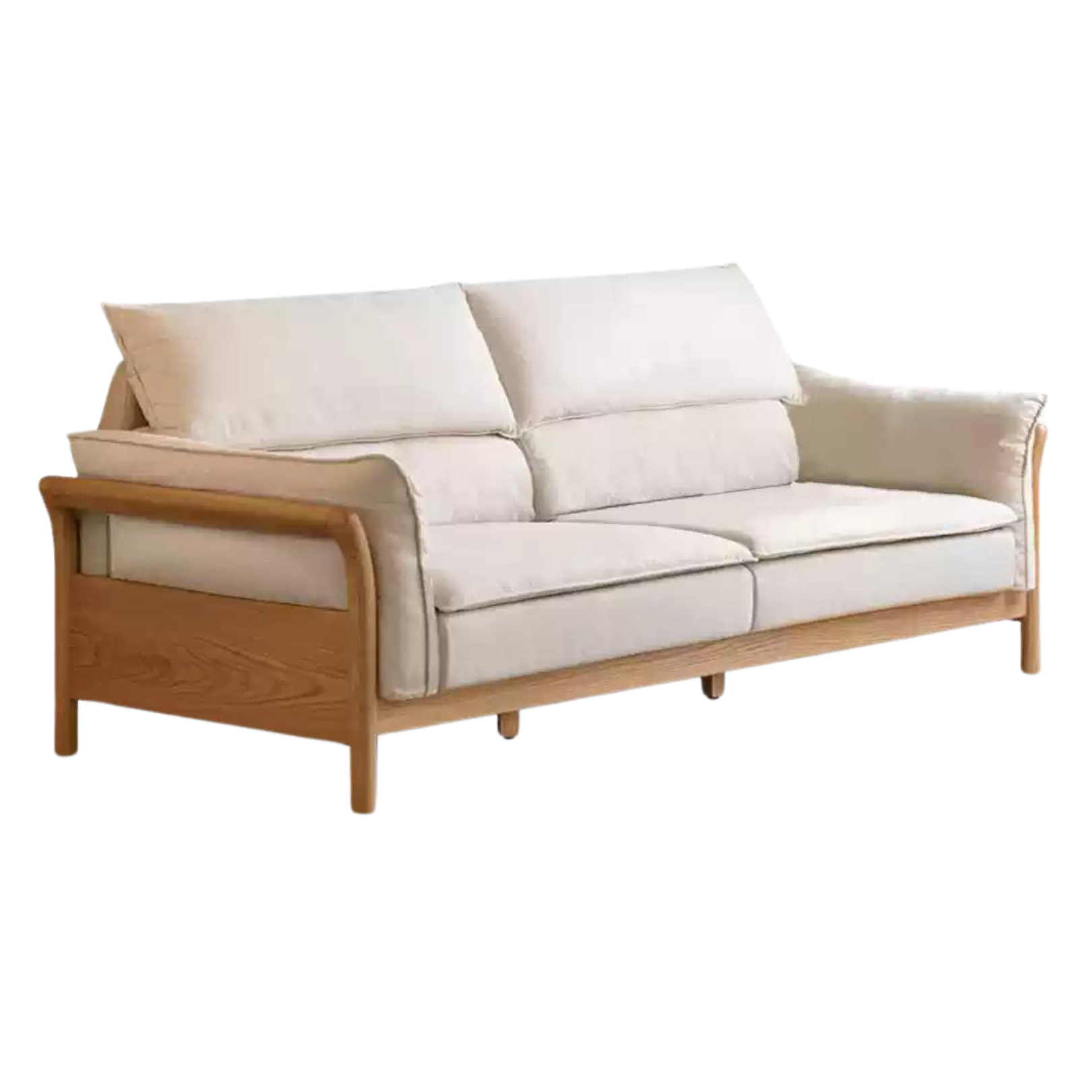 86.3х37х37.4 inch / 219.8х94х95сm / Natural wood color / sofa