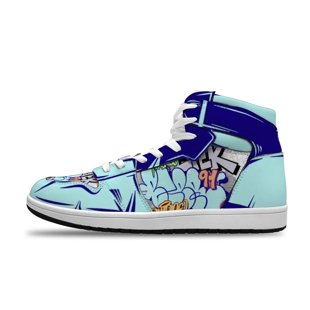 Custom Graffiti Streetwear Sneakers for Men & Women - Trendy Anime Basketball Shoes for Sports & Casual Wear - Perfect for Urban Fashion & Street Style