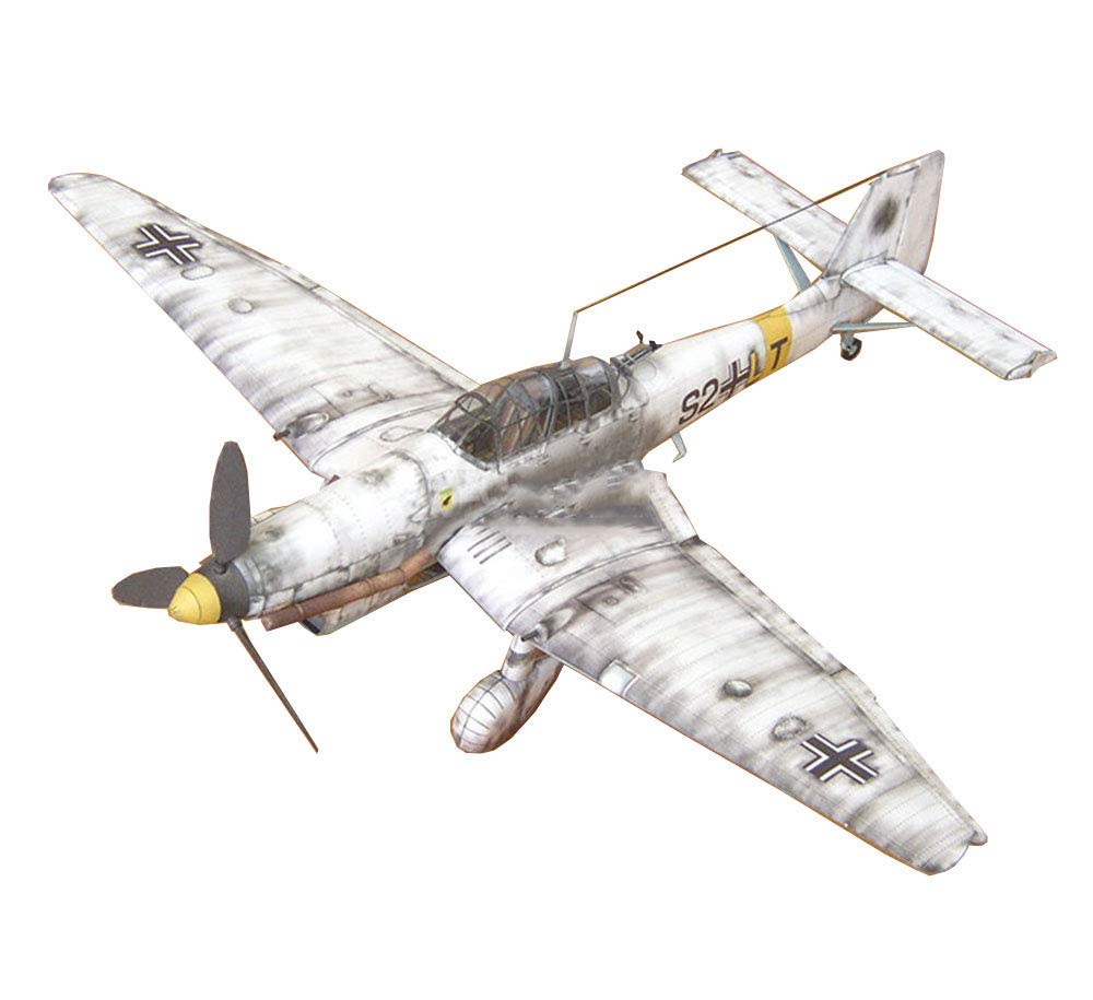1/33 Scale USA Ju-87 D-3 Stuka Dive Bomber Military Aircraft Paper Model Puzzle - 13.7x16.5 Inch DIY 3D Puzzle Kit for Kids & Adults - Perfect for STEM Education, Collectors & WWII History Enthusiasts